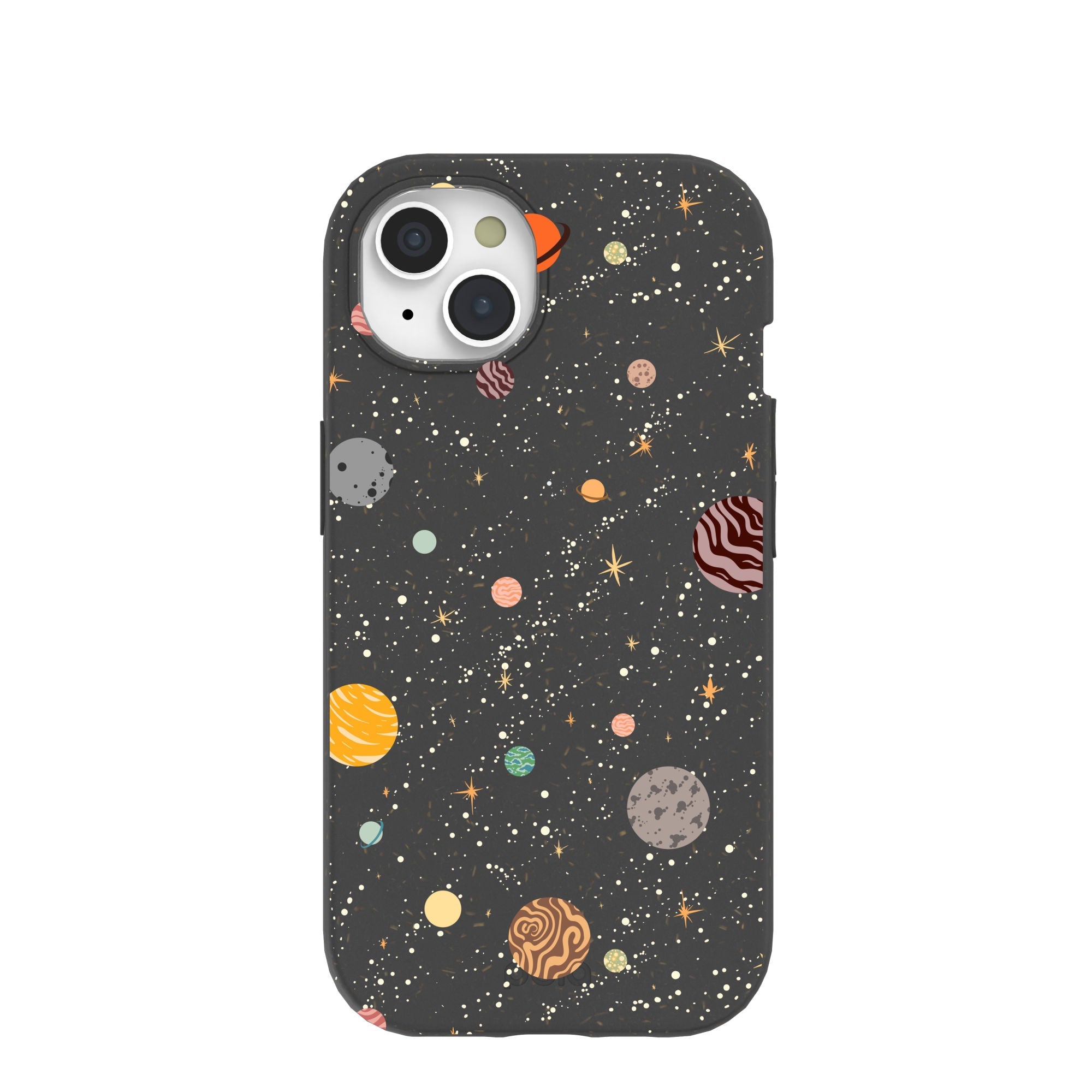 Black Galactic Glow iPhone 15 Case Refurbished - Pela Case refurbished available on Cerqular