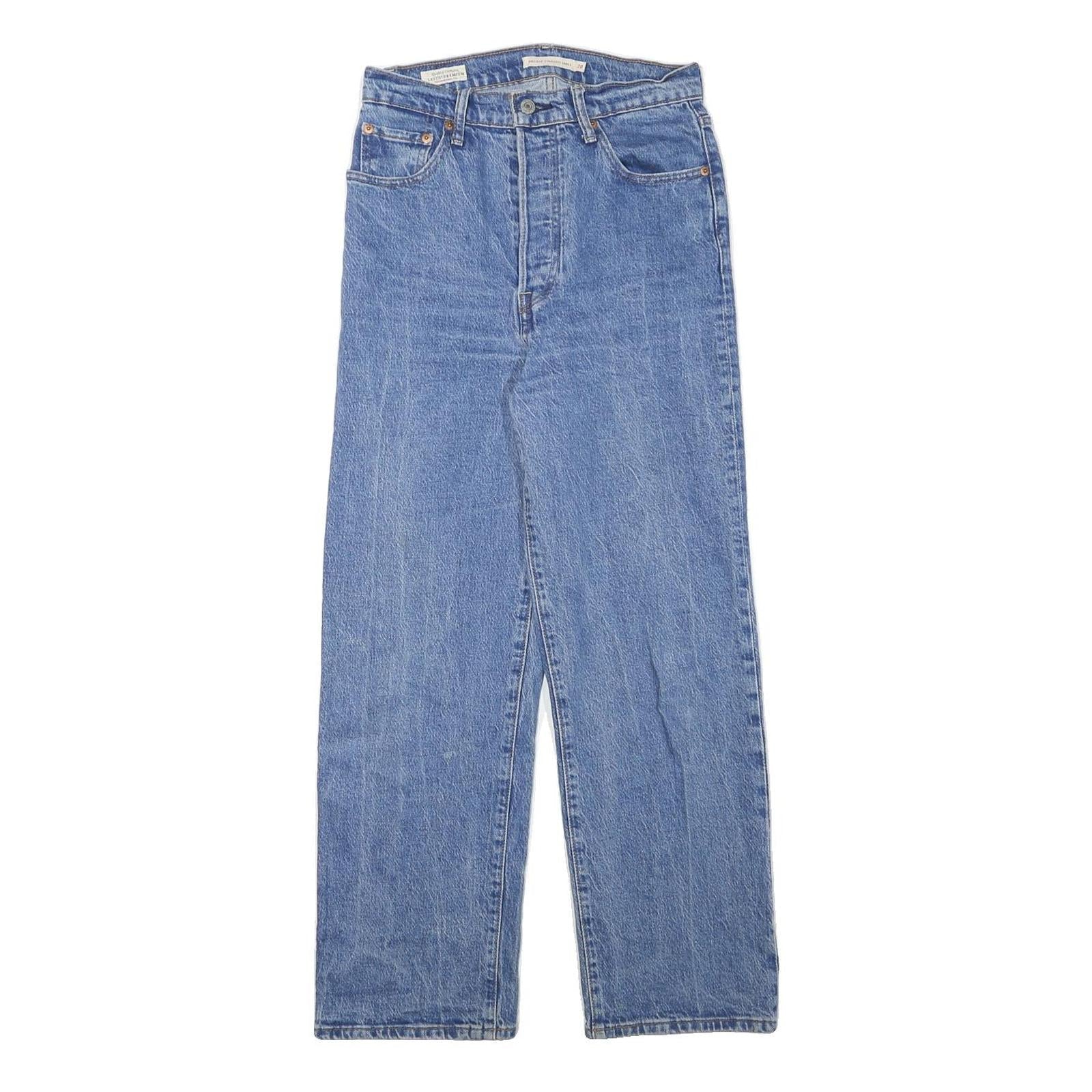 LEVI'S Womens Regular Fit Blue Denim Button Closure Jeans W26 L26 Classic Style Refurbished - N/A refurbished available on Cerqular