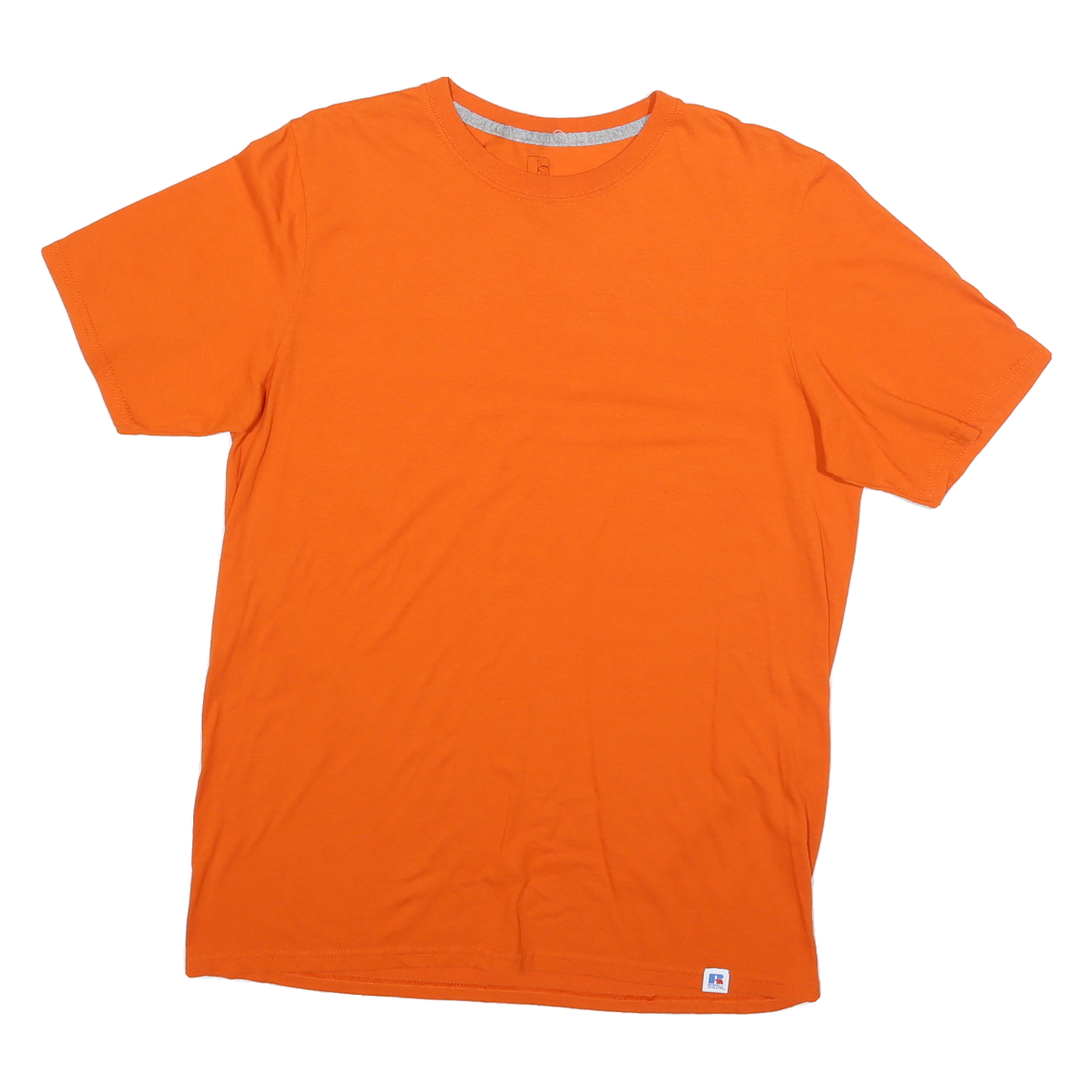 RUSSELL ATHLETIC Mens Orange T-Shirt M Short Sleeve Crew Neck Plain Casual Refurbished - N/A refurbished available on Cerqular