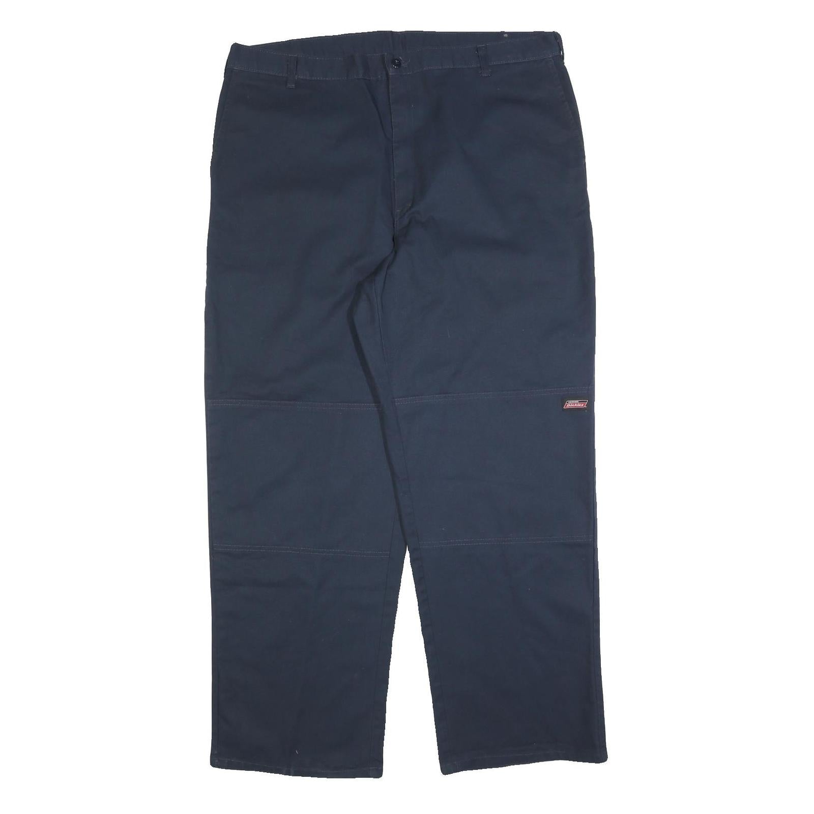 DICKIES Mens Cotton Blend Navy Regular Fit Straight Leg Trousers W40 L32 Refurbished - N/A refurbished available on Cerqular