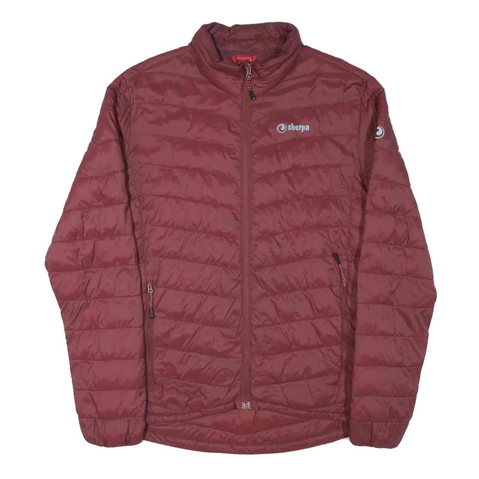 SHERPA Mens Maroon Red Jacket S Polyester Blend Quilted Zip Outdoor Lightweight Refurbished - N/A refurbished available on Cerqular