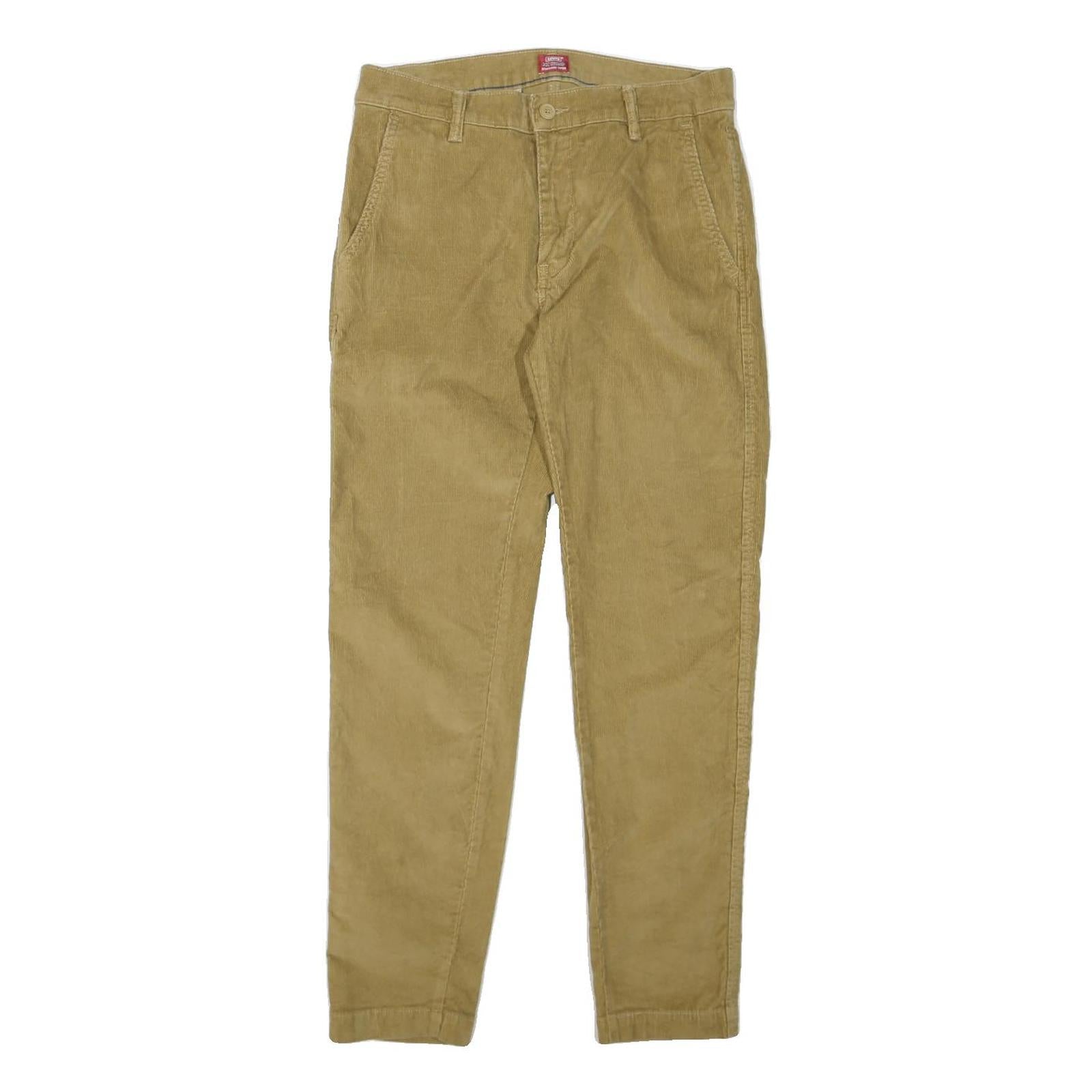 LEVI'S Womens Cotton Blend Beige Regular Straight Trousers W30 L30 Comfortable Refurbished - N/A refurbished available on Cerqular