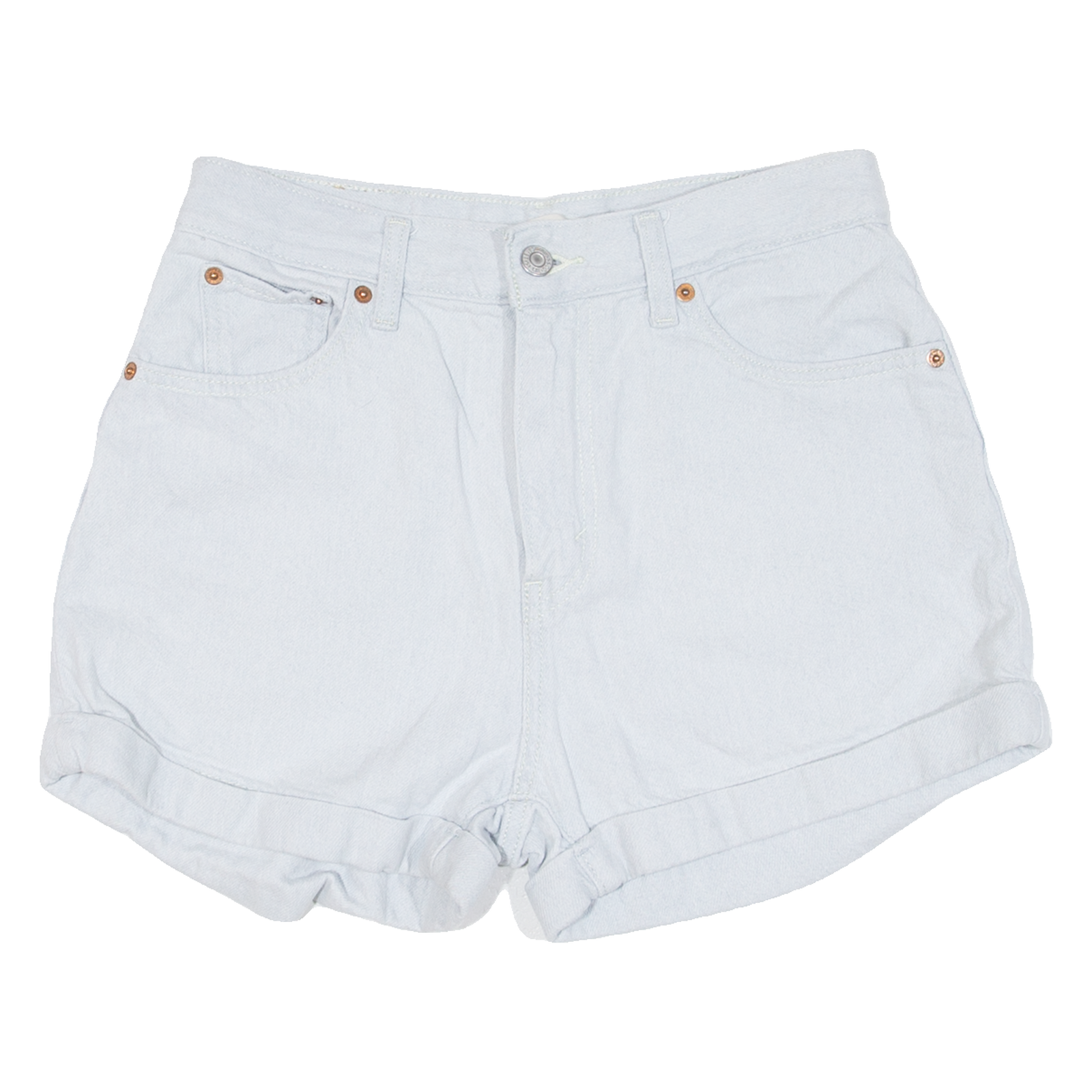LEVI'S Womens Denim Shorts Blue S W27 Refurbished - N/A refurbished available on Cerqular