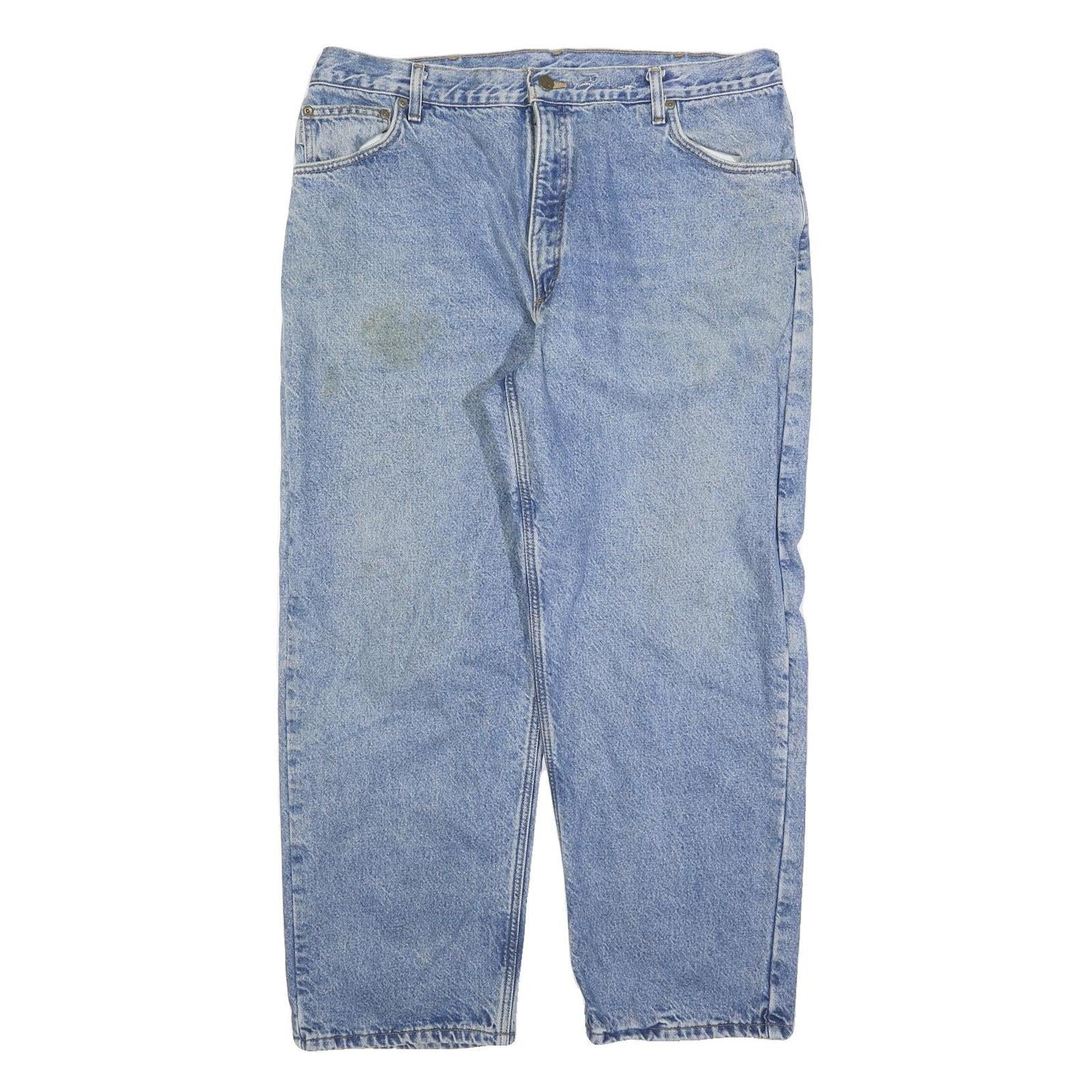 CARHARTT Mens Regular Fit Blue Denim Jeans W38 L30 Classic Zip Closure Refurbished - N/A refurbished available on Cerqular