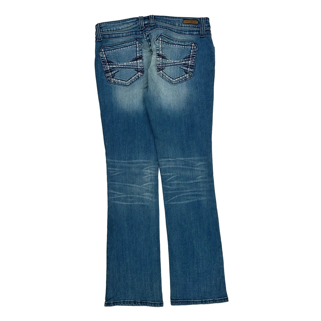 Buy Unbranded Boot Cut Jeans - 34W UK 12 Blue Cotton Refurbished - $53.59 Unbranded Boot Cut Jeans - 34W UK 12 Blue Cotton Refurbished - Thrifted (note: this is a term often used to describe second- refurbished available on Cerqular
