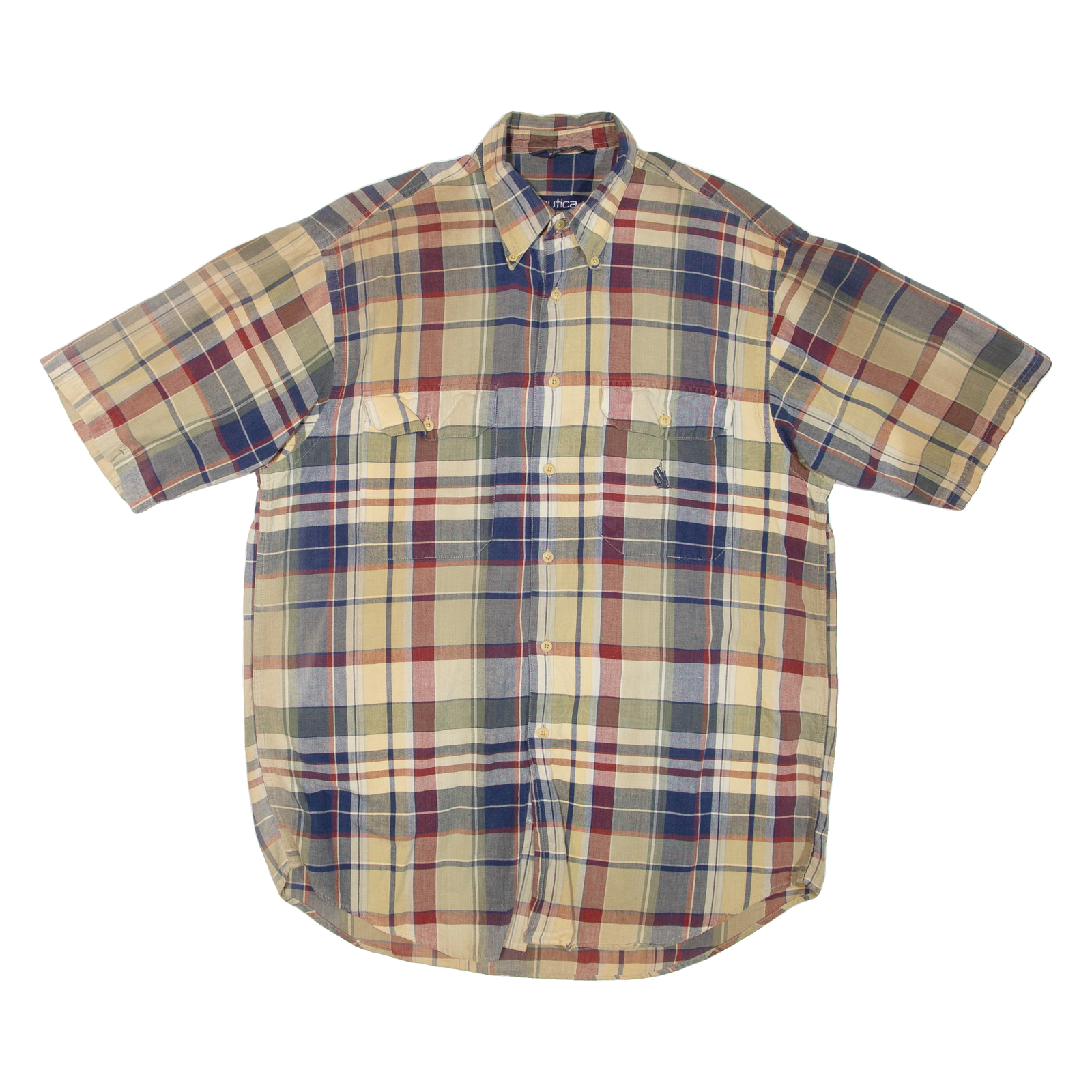 NAUTICA Mens Shirt Beige Check L Refurbished - N/A refurbished available on Cerqular