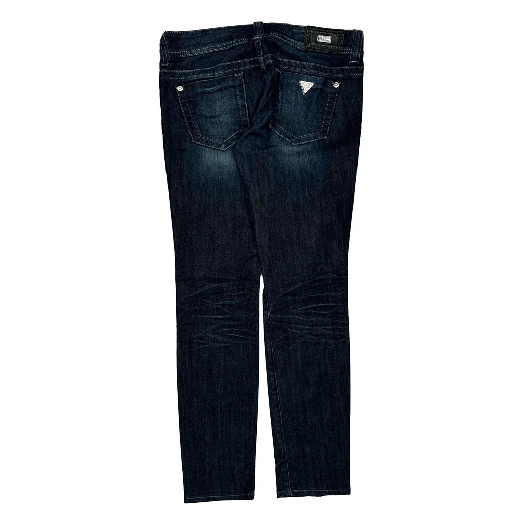 Guess Skinny Jeans - 31W UK 10 Dark Wash Cotton Blend Refurbished - Thrifted (note: this is a term often used to describe second- refurbished available on Cerqular