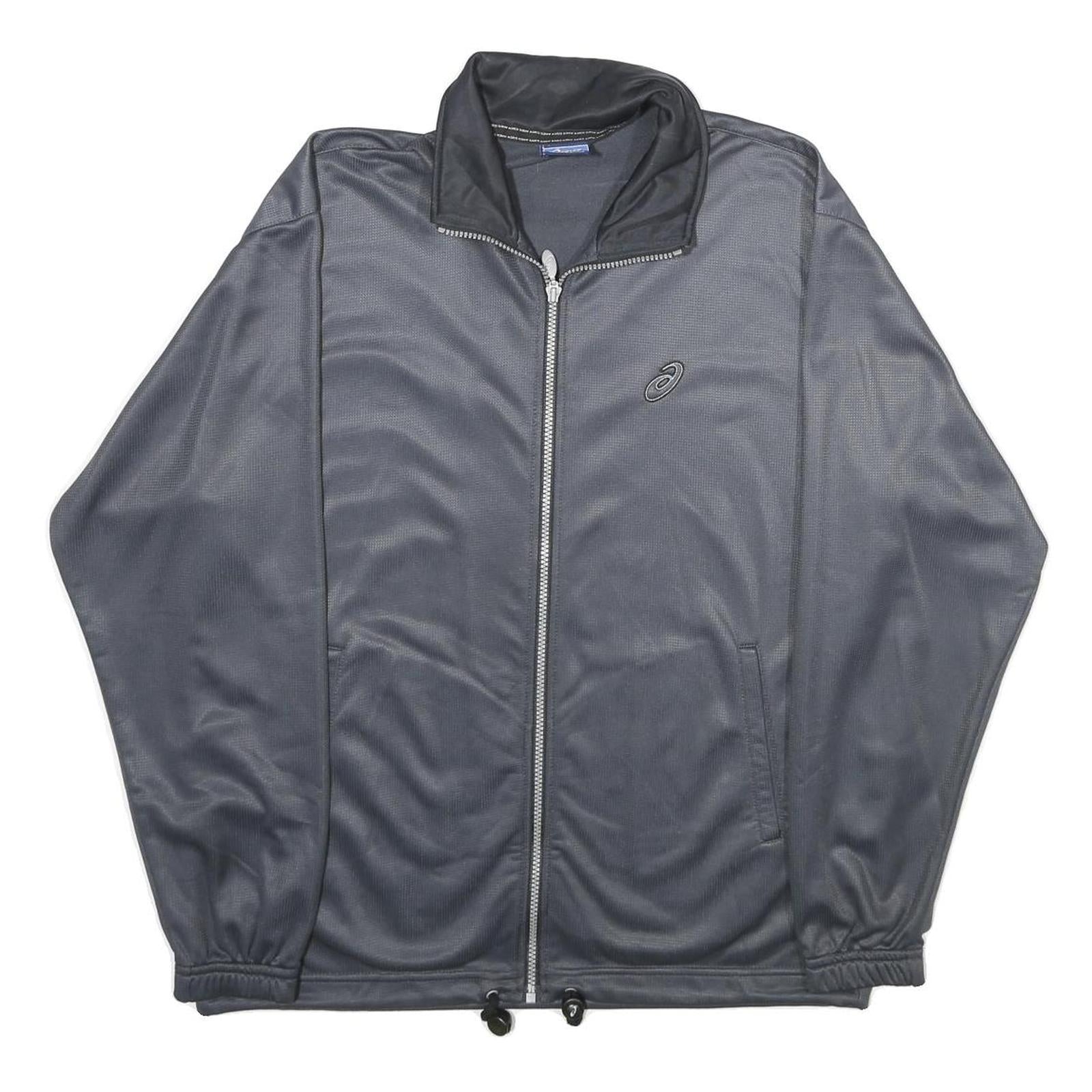 ASICS Mens Blue Jacket S Polyester Plain Zip Sports Activewear Casual Refurbished - N/A refurbished available on Cerqular