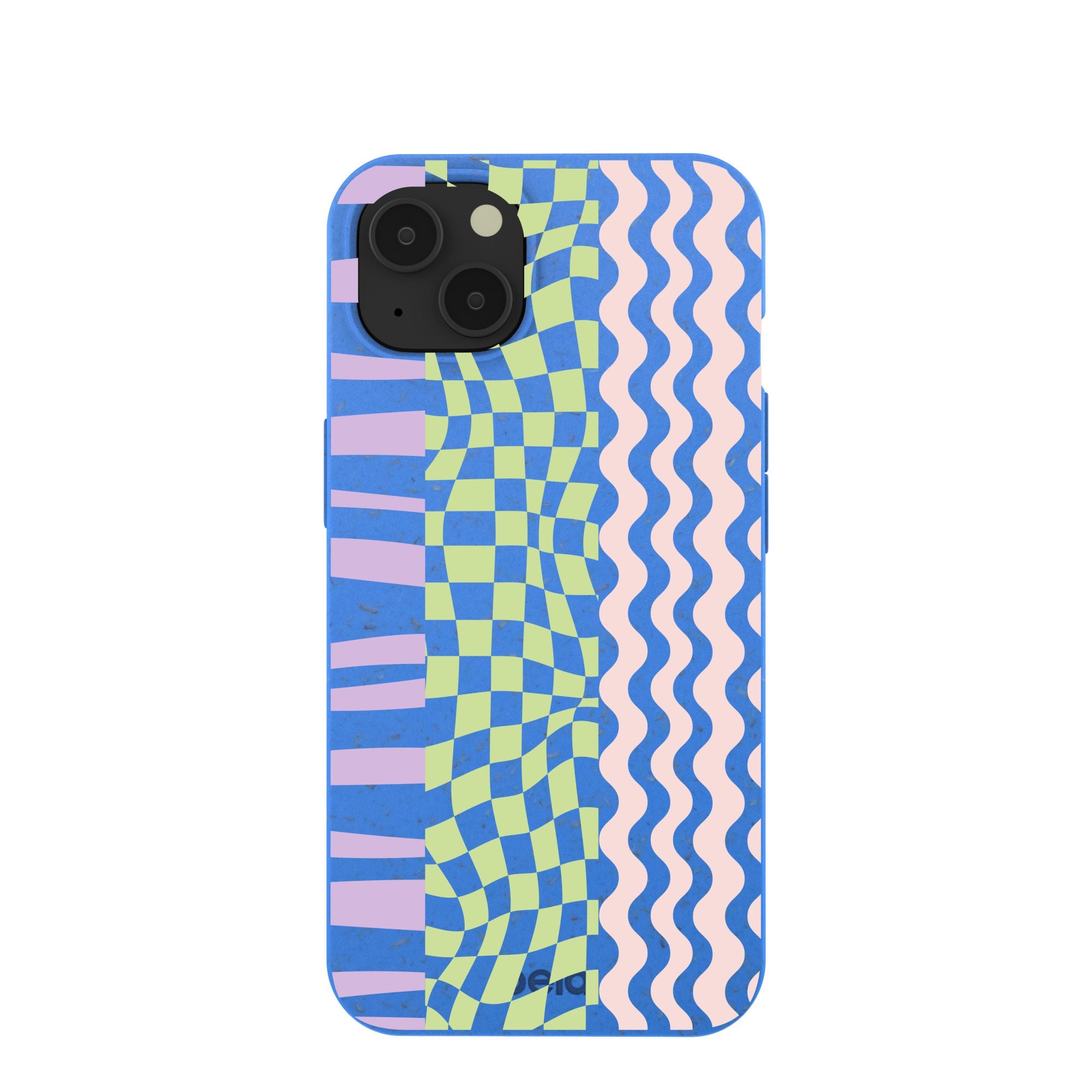 Electric Blue Mixed Up iPhone 13 Case Refurbished - Pela Case refurbished available on Cerqular