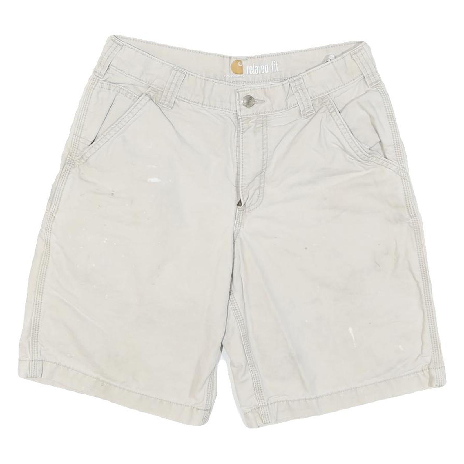 CARHARTT Mens Shorts Beige Casual Relaxed Fit M W31 Durable Cotton Blend Refurbished - N/A refurbished available on Cerqular