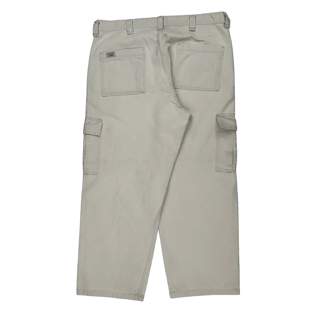 Wrangler Cargo Trousers - 36W 30L Beige Cotton Refurbished - Thrifted (note: this is a term often used to describe second- refurbished available on Cerqular