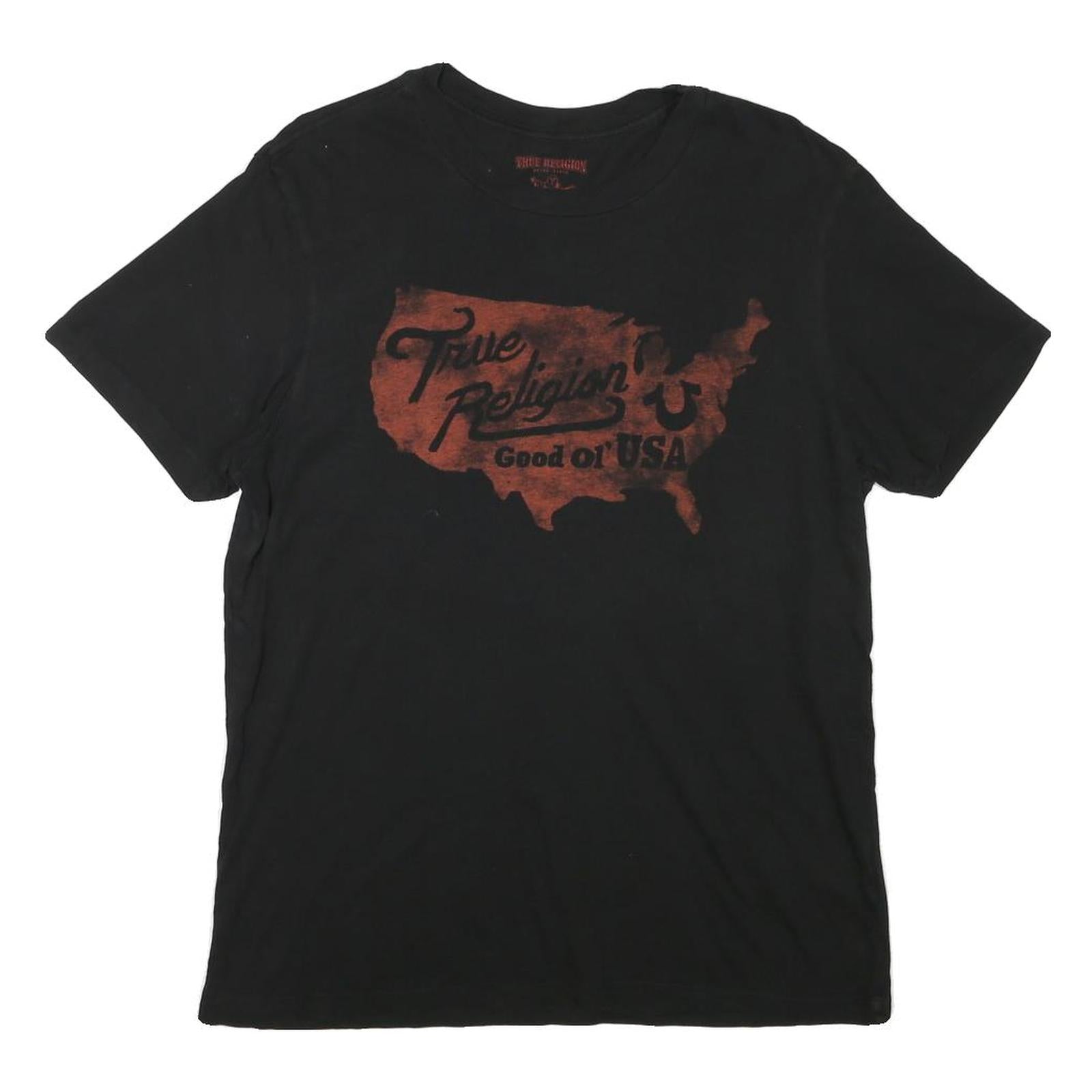 Buy TRUE RELIGION Mens Black Graphic T-Shirt L Short Sleeve Crew Neck Cotton Blend Refurbished - $22.09 TRUE RELIGION Mens Black Graphic T-Shirt L Short Sleeve Crew Neck Cotton Blend Refurbished - N/A refurbished available on Cerqular