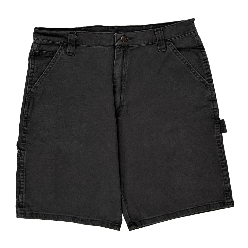 Wrangler Carpenter Shorts - 33W 10L Black Cotton Refurbished - Thrifted (note: this is a term often used to describe second- refurbished available on Cerqular