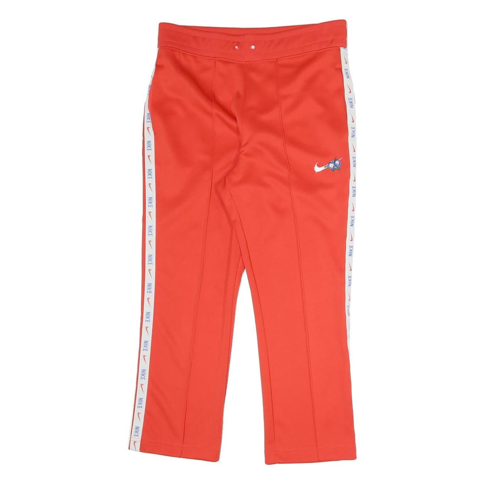 NIKE Womens Joggers Red White Logo M W31 L25 Slim Tapered Cotton Blend Refurbished - N/A refurbished available on Cerqular