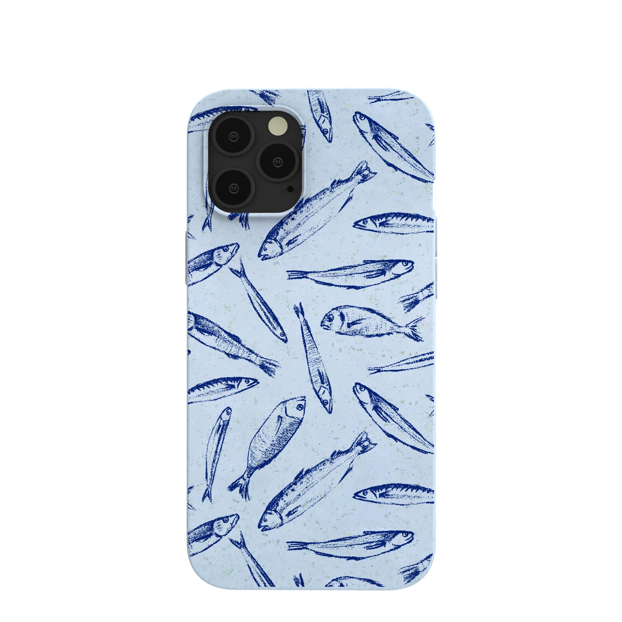 Powder Blue Fishery iPhone 12 Pro Max Case Refurbished - Pela Case refurbished available on Cerqular