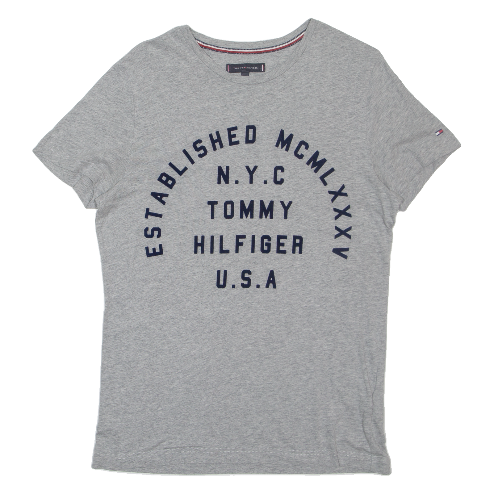 TOMMY HILFIGER Mens T-Shirt Grey S Refurbished - N/A refurbished available on Cerqular