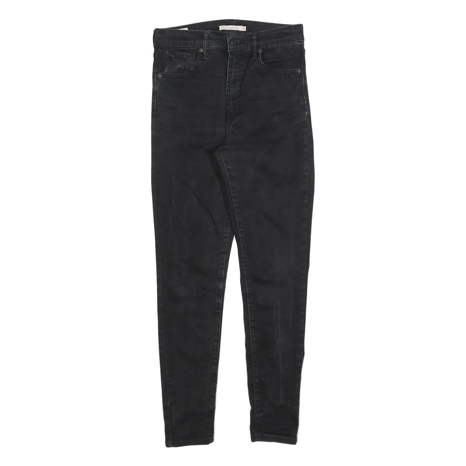 LEVI'S Womens Jeans Black Slim Skinny Denim Medium W29 L30 Zip Closure Classic Refurbished - N/A refurbished available on Cerqular