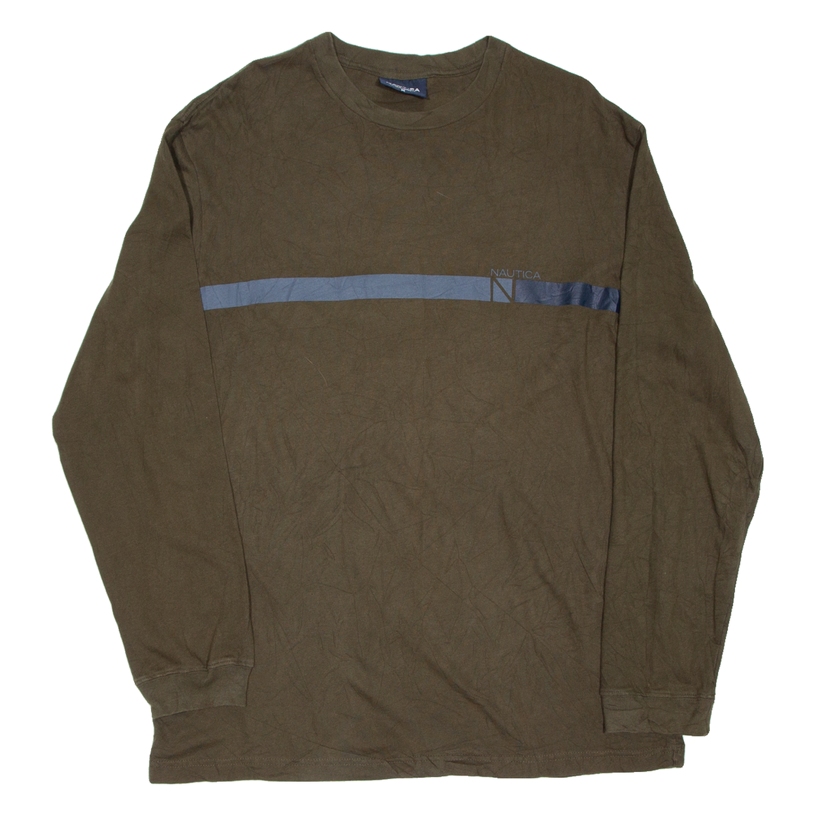 NAUTICA Mens T-Shirt Green Long Sleeve M Refurbished - N/A refurbished available on Cerqular