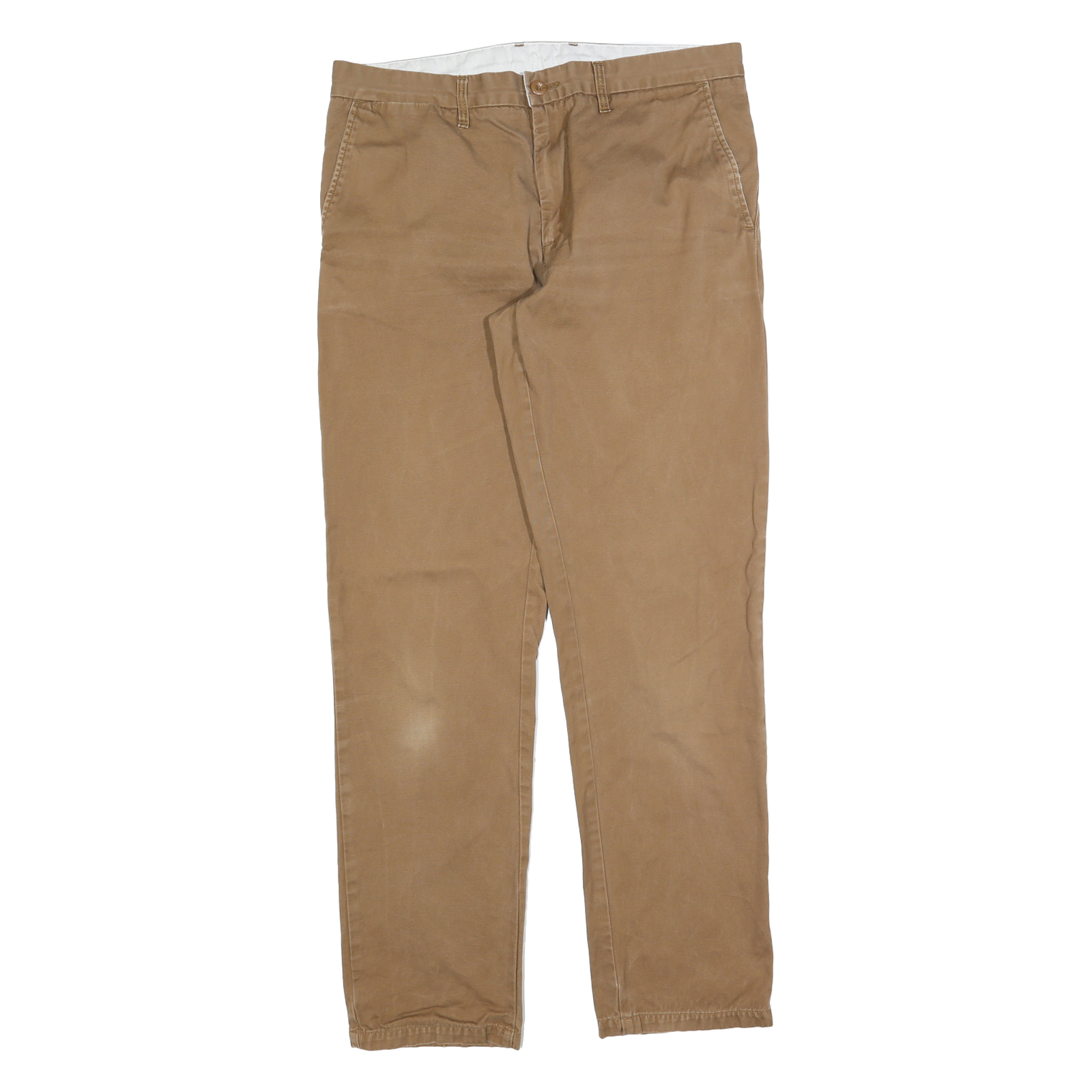 CARHARTT Mens Regular Fit Beige Cotton Blend Zip Trousers W34 L32 Workwear Refurbished - N/A refurbished available on Cerqular