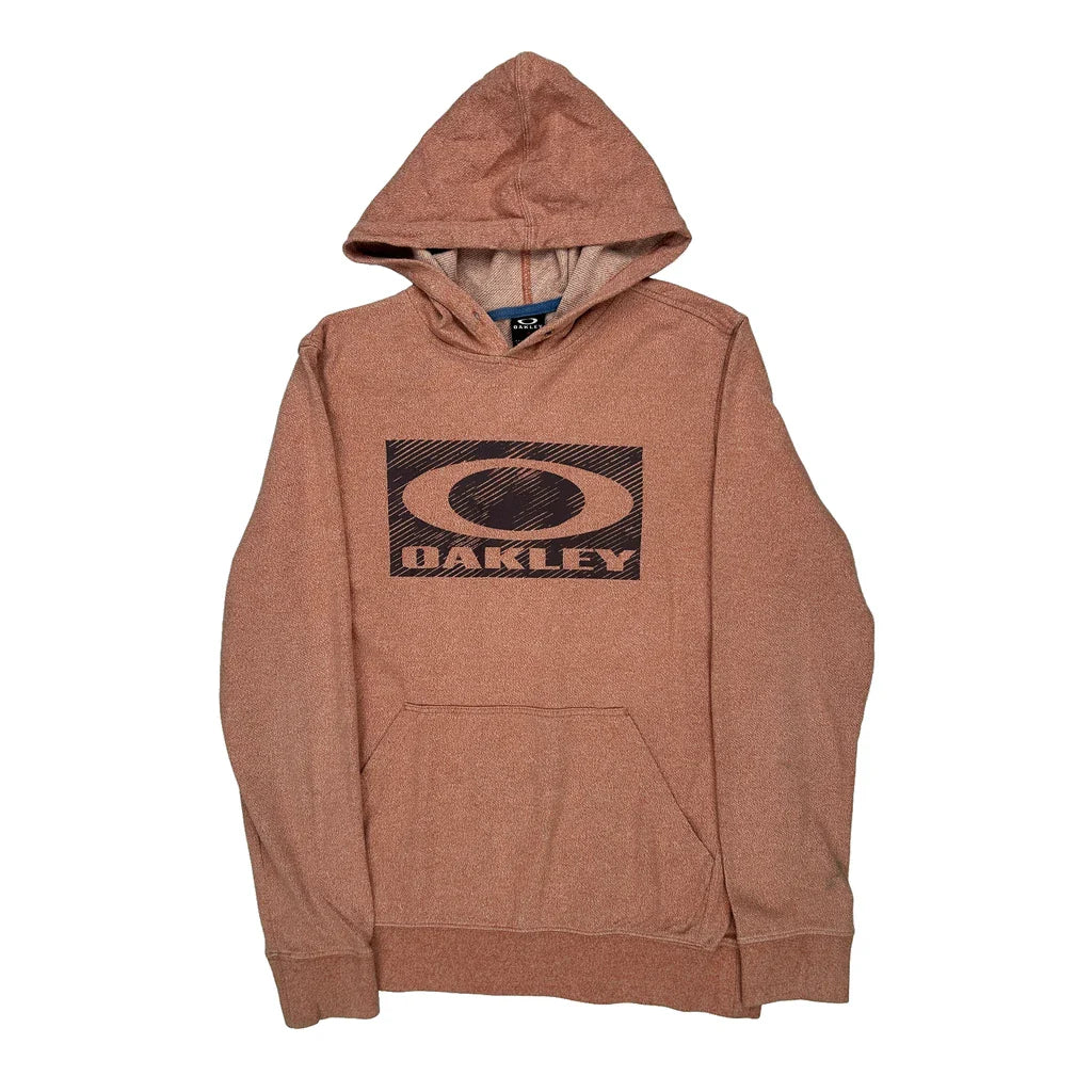 Oakley Hoodie - Small Brown Cotton Blend Refurbished - Thrifted (note: this is a term often used to describe second- refurbished available on Cerqular