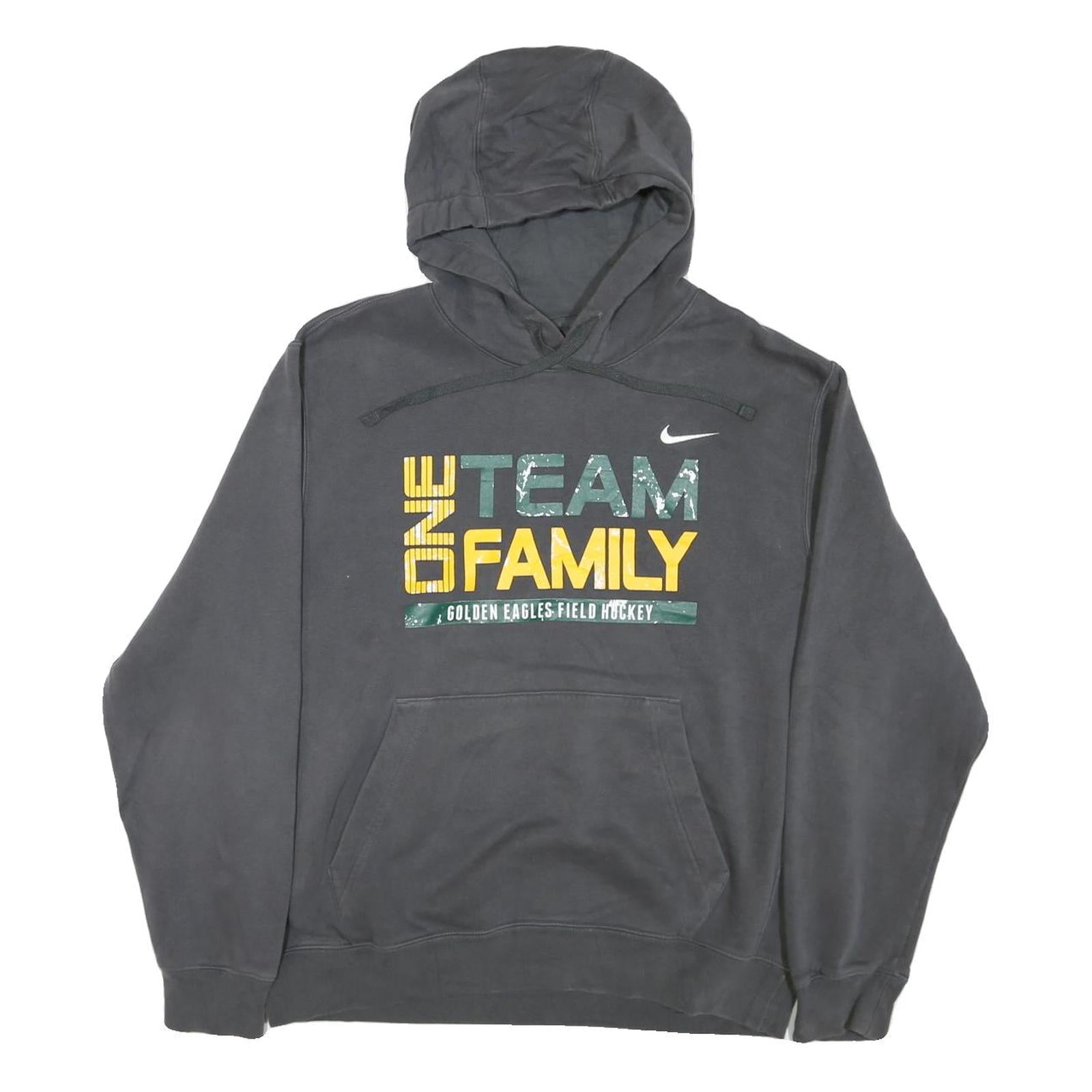 NIKE Mens Black Hoodie L One Team Family Graphic Sports Sweatshirt Refurbished - N/A refurbished available on Cerqular