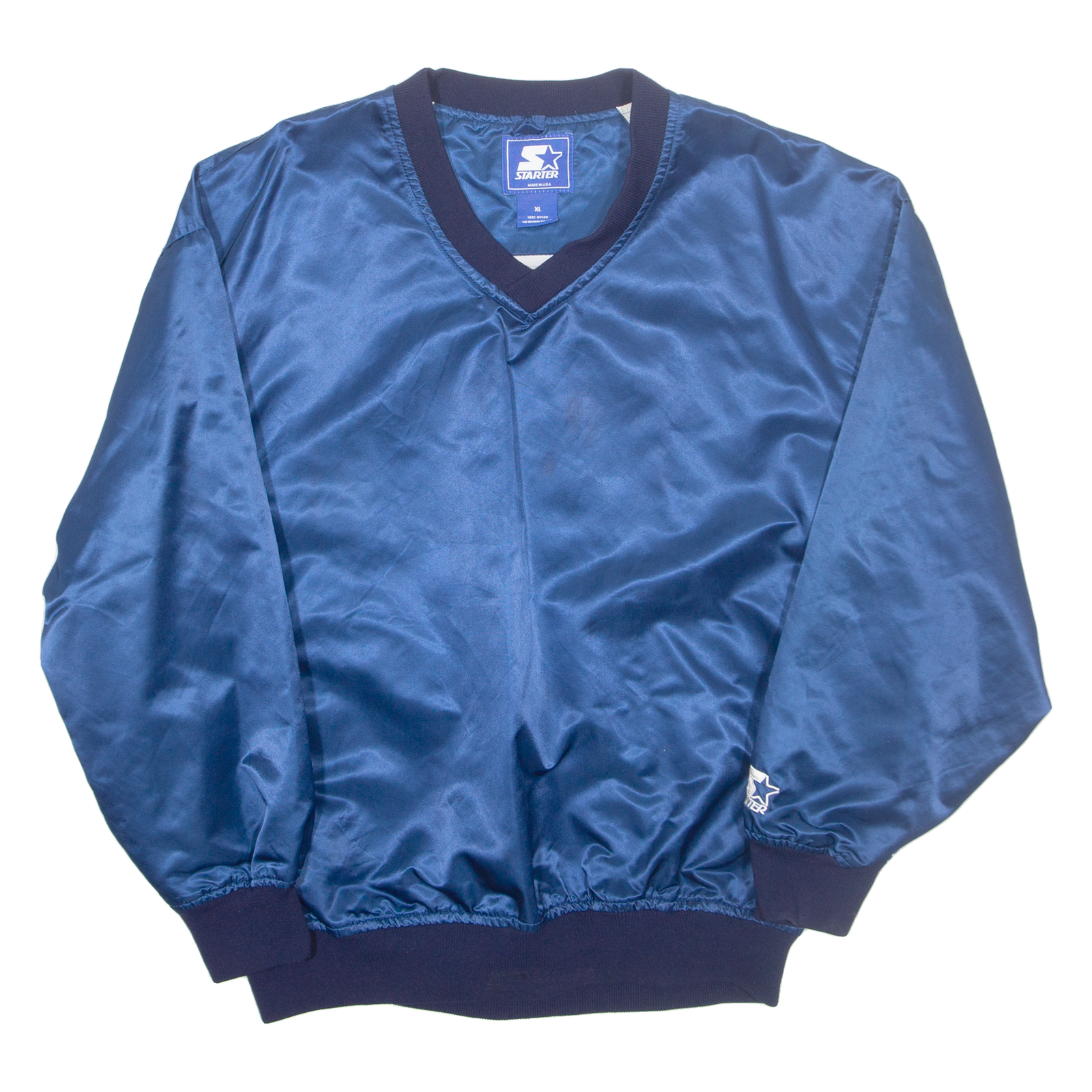 STARTER Mens Puffer Jacket Blue Nylon L Refurbished - N/A refurbished available on Cerqular