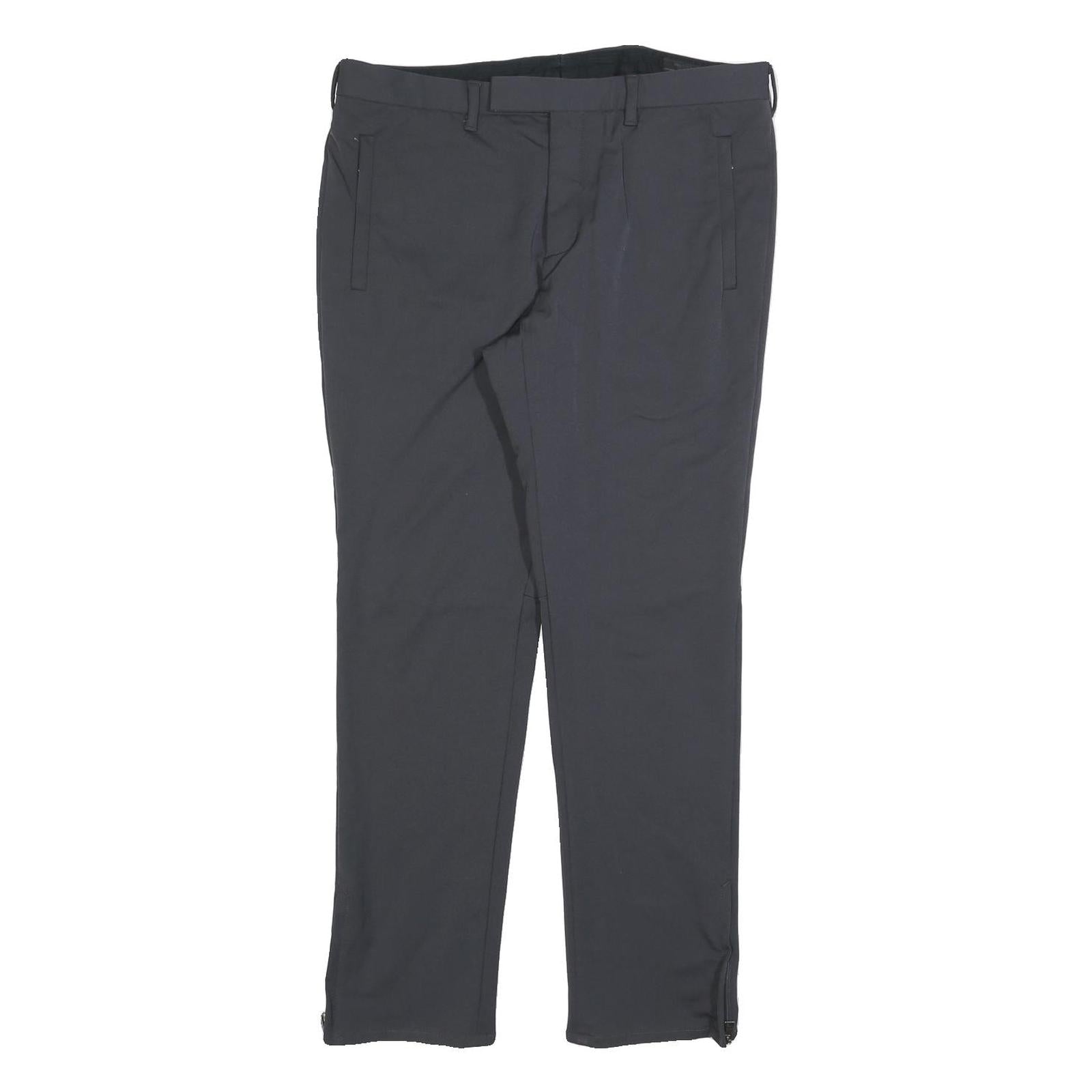 PRADA Womens Polyester Blend Black Slim Trousers W34 L30 Zip Closure Stylish Refurbished - N/A refurbished available on Cerqular