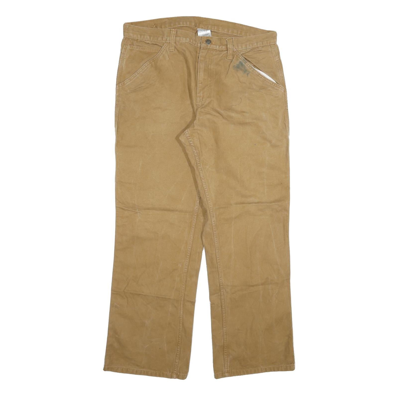 DICKIES Mens Jeans Beige Regular Straight Denim W38 L32 Workwear Cotton Blend Refurbished - N/A refurbished available on Cerqular