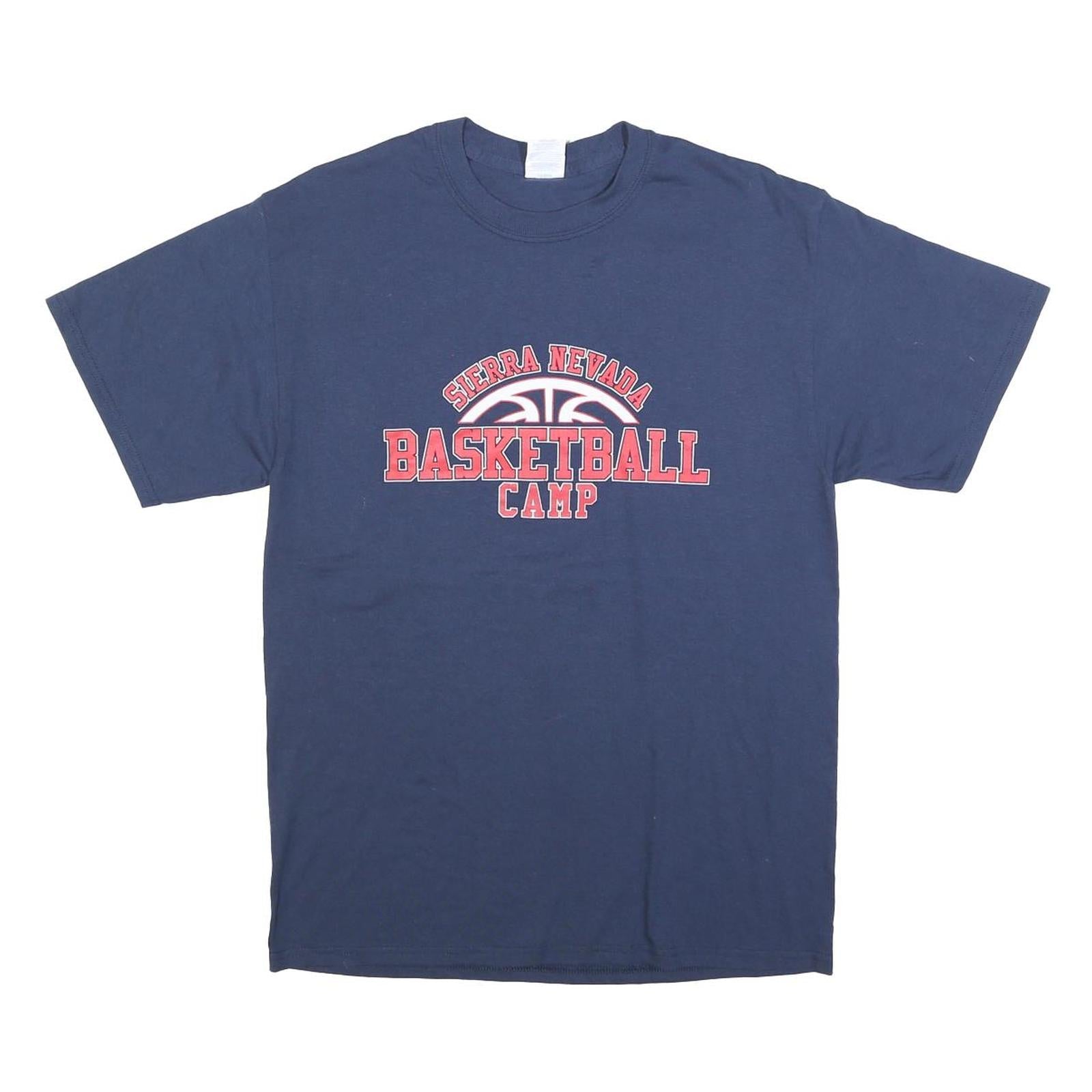 PORT & COMPANY Mens Navy Blue Sierra Nevada Basketball Camp Graphic T-Shirt M Refurbished - N/A refurbished available on Cerqular
