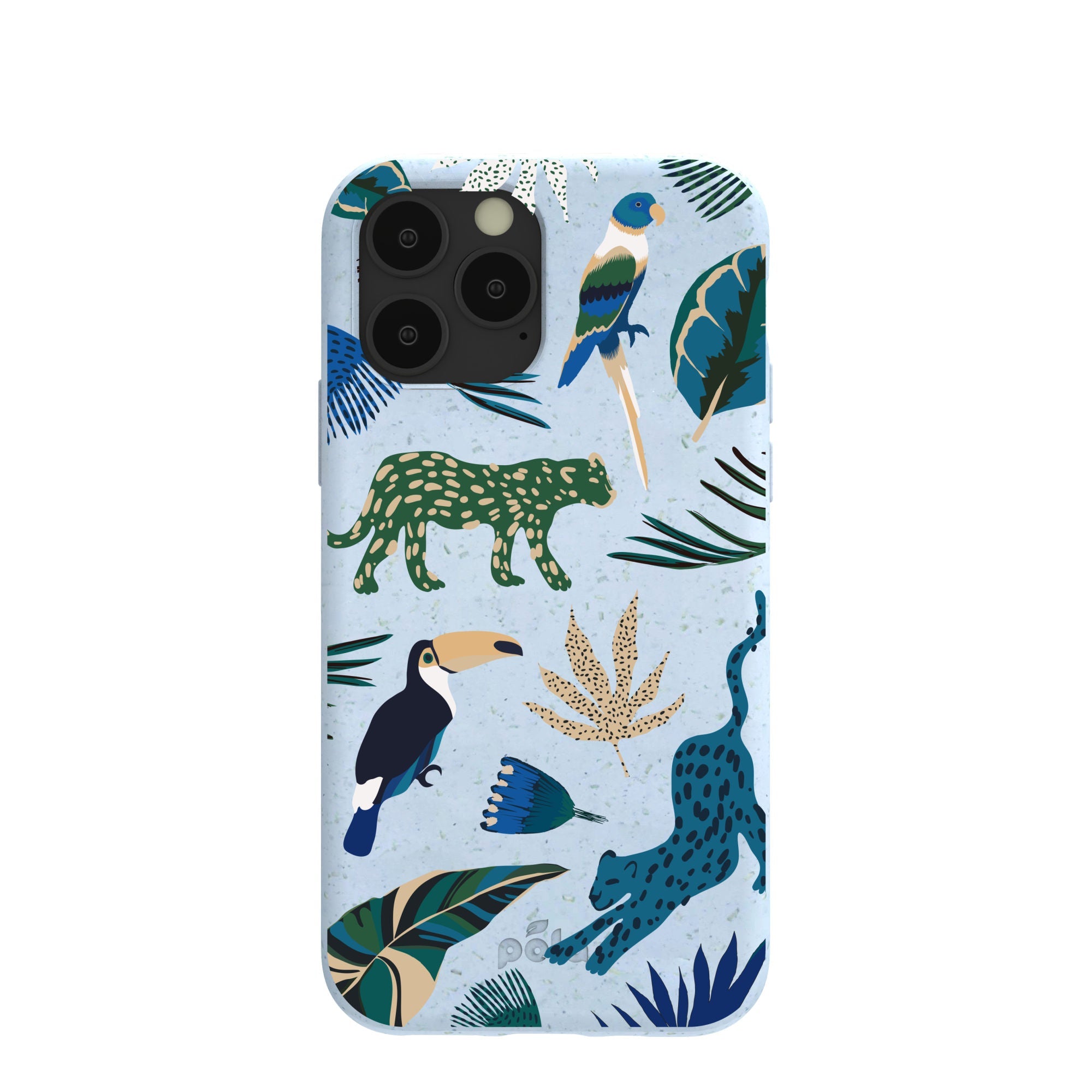 Powder Blue Tropical Rainforest iPhone 11 Pro Case Refurbished - Pela Case refurbished available on Cerqular