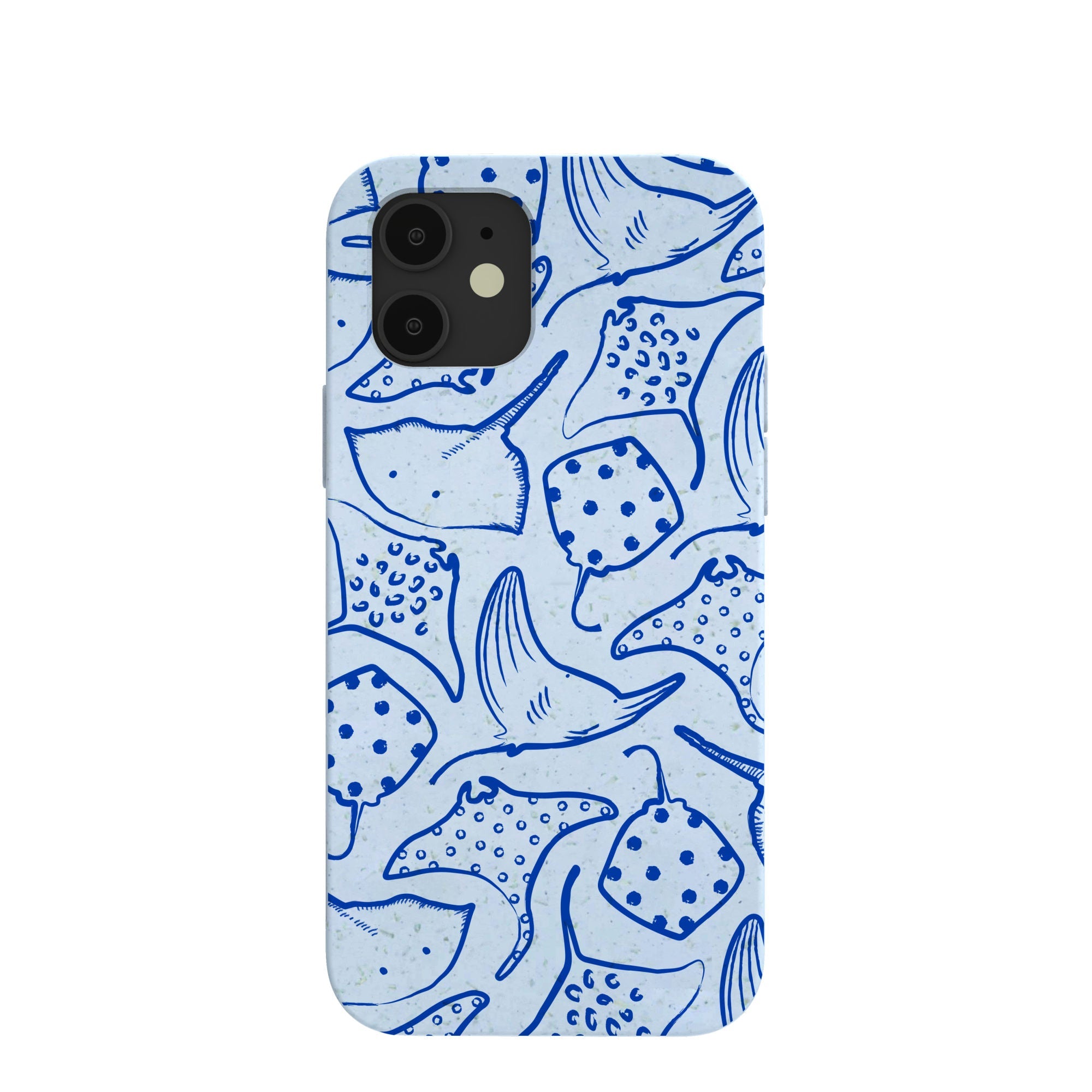 Powder Blue Stingray Fever iPhone 12/ iPhone 12 Pro Case Refurbished - Pela Case refurbished available on Cerqular