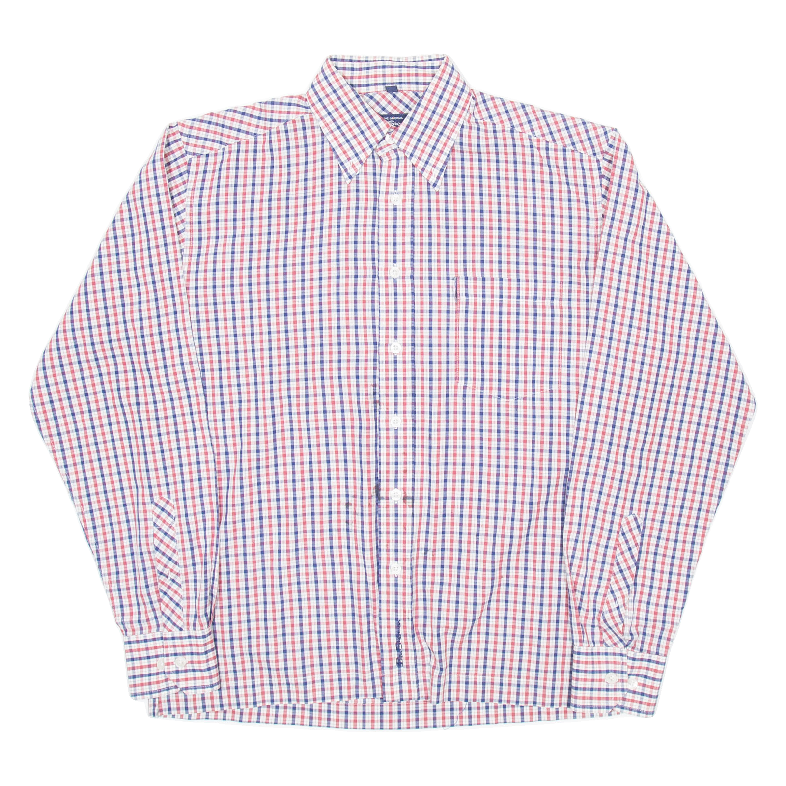 BEN SHERMAN Mens Shirt Blue Check Long Sleeve S Refurbished - N/A refurbished available on Cerqular