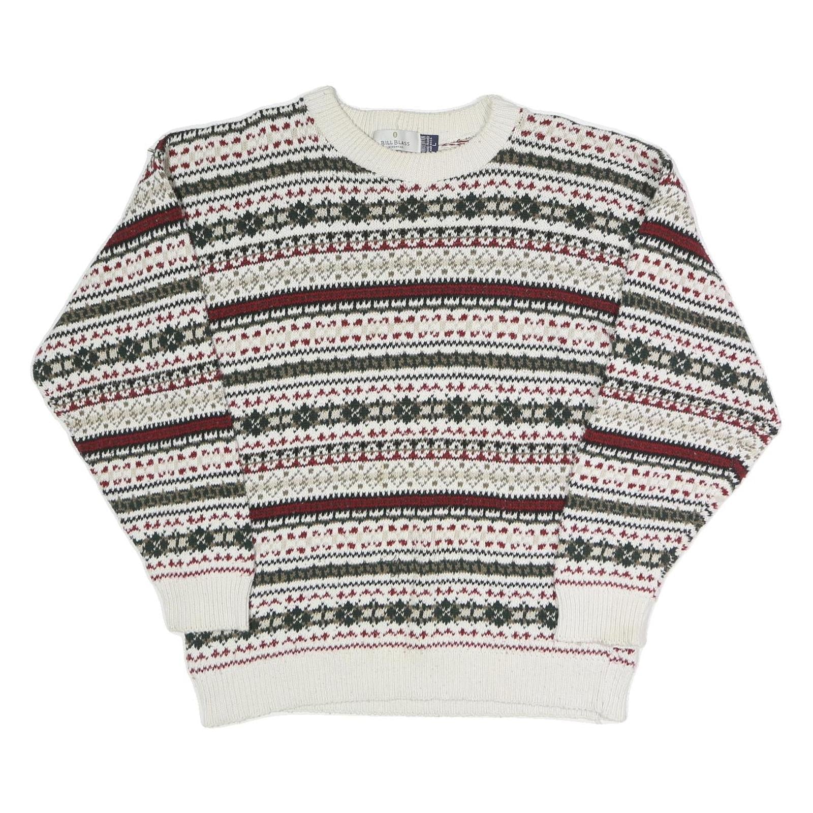 Buy BILL BLASS Mens Cream Patterned Crew Neck Basic Knit Jumper L Cotton Casual Warm Refurbished - $36.39 BILL BLASS Mens Cream Patterned Crew Neck Basic Knit Jumper L Cotton Casual Warm Refurbished - N/A refurbished available on Cerqular