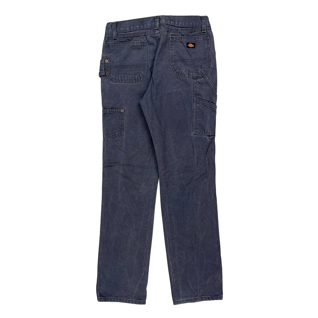 Dickies Carpenter Trousers - 29W UK 10 Blue Cotton Refurbished - Thrifted (note: this is a term often used to describe second- refurbished available on Cerqular