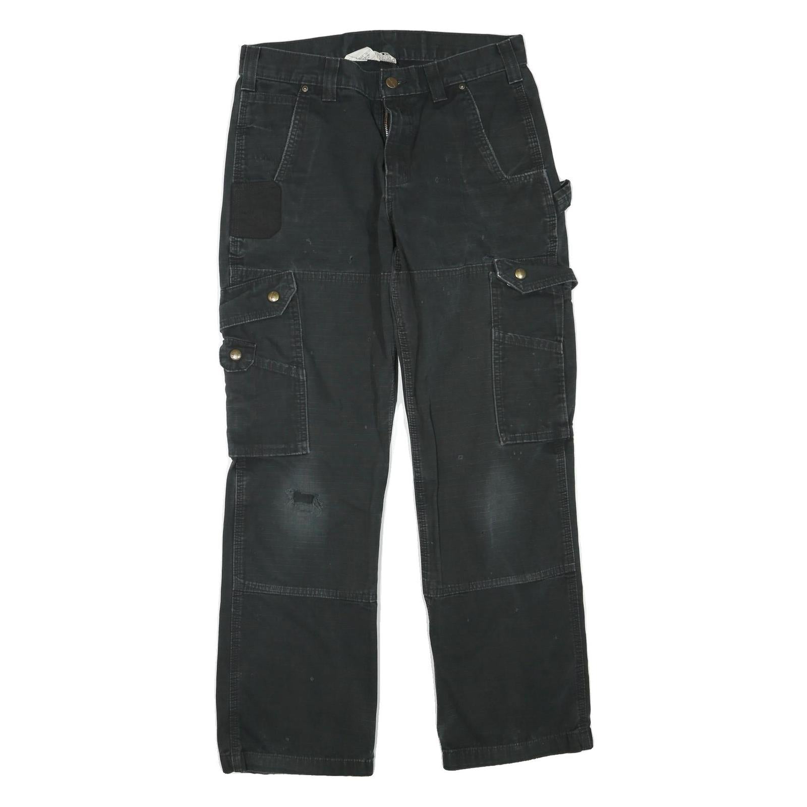 CARHARTT Womens Cotton Blend Black Regular Cargo Trousers W32 L30 Durable Refurbished - N/A refurbished available on Cerqular