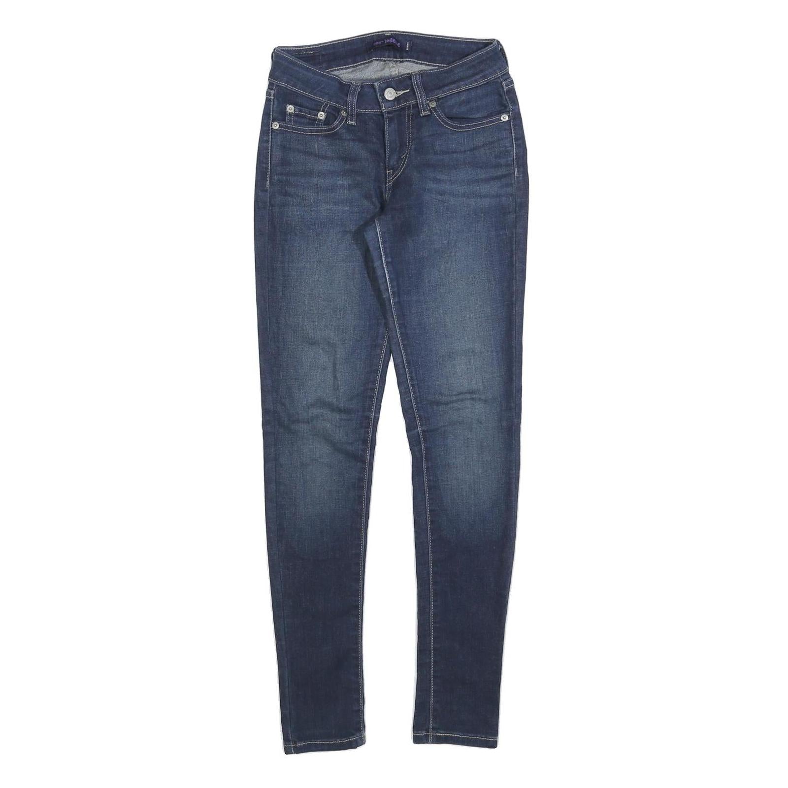 LEVI'S 535 Womens Jeans Blue Slim Skinny Denim Medium W24 L29 Stretch Zip Refurbished - N/A refurbished available on Cerqular