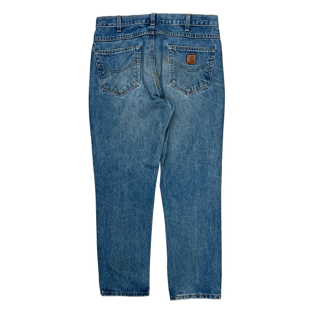 Buy Carhartt Jeans - 34W 30L Blue Cotton Refurbished - $60.29 Carhartt Jeans - 34W 30L Blue Cotton Refurbished - Thrifted (note: this is a term often used to describe second- refurbished available on Cerqular