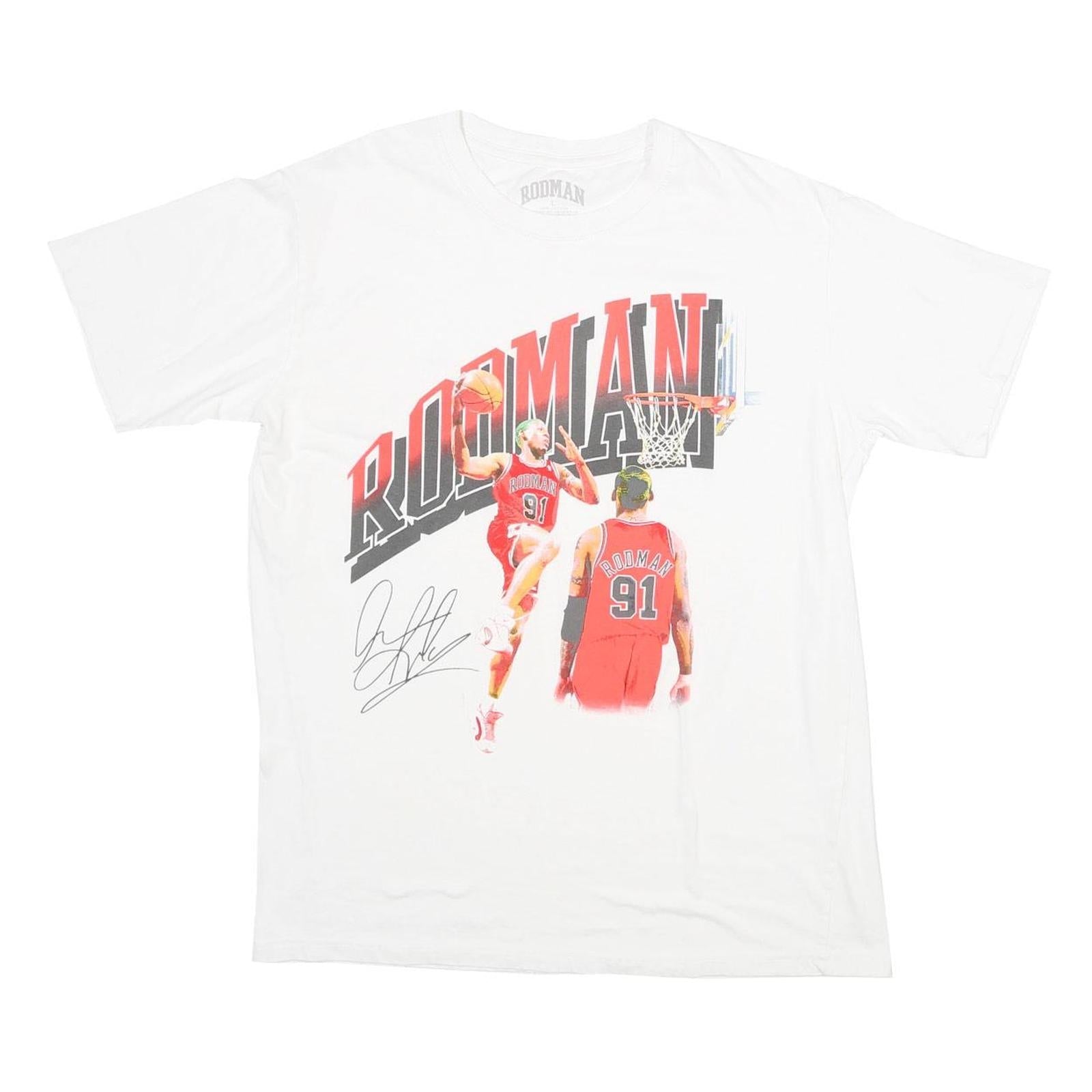 Buy RODMAN Mens White Graphic T-Shirt L Short Sleeve Crew Neck Cotton Casual Refurbished - $51.99 RODMAN Mens White Graphic T-Shirt L Short Sleeve Crew Neck Cotton Casual Refurbished - N/A refurbished available on Cerqular