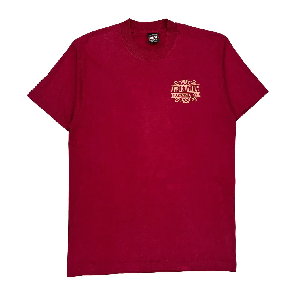 Apple Valley Howard, Oh Fruit Of The Loom Single Stitch T-Shirt - Large Red Cotton Blend Refurbished - Thrifted (note: this is a term often used to describe second- refurbished available on Cerqular