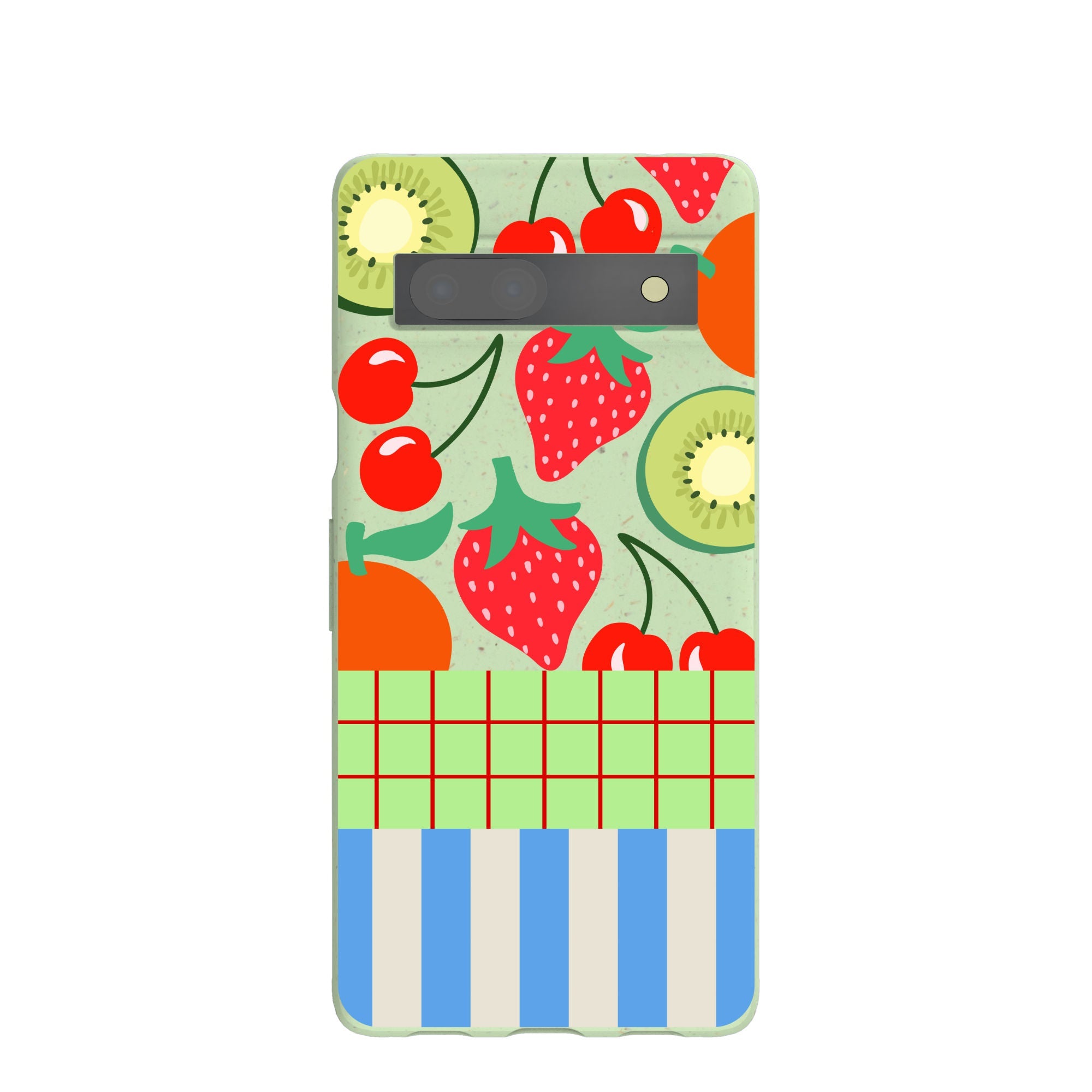 Buy Sage Green Fresh Picnic Google Pixel 7a Case Refurbished - $65.00 Sage Green Fresh Picnic Google Pixel 7a Case Refurbished - Pela Case refurbished available on Cerqular