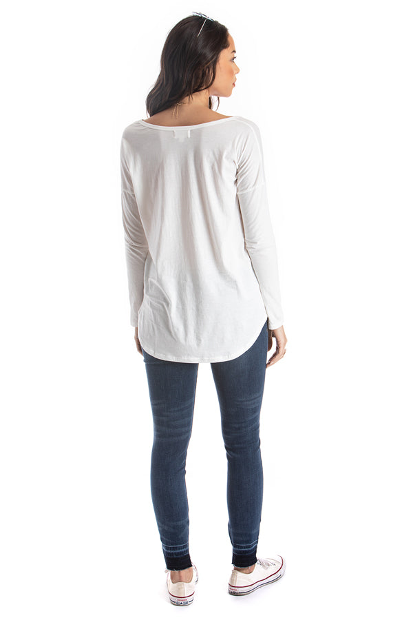 Long-Sleeve Tee - Organic Cotton - White | Size: small Refurbished - N/A (Note: There is no well-known brand called "AR refurbished available on Cerqular