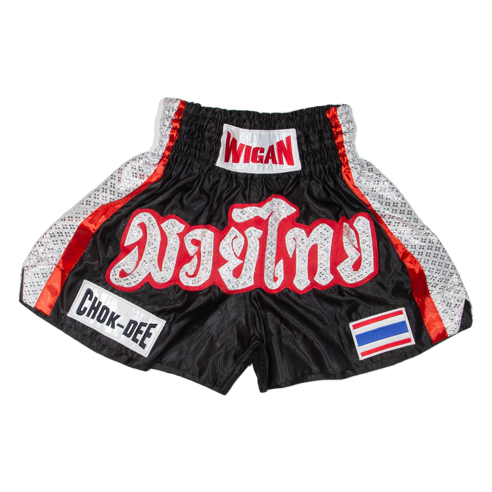Thai Boxing Mens Sports Shorts Black Crazy Pattern XXS W22 Refurbished - N/A refurbished available on Cerqular