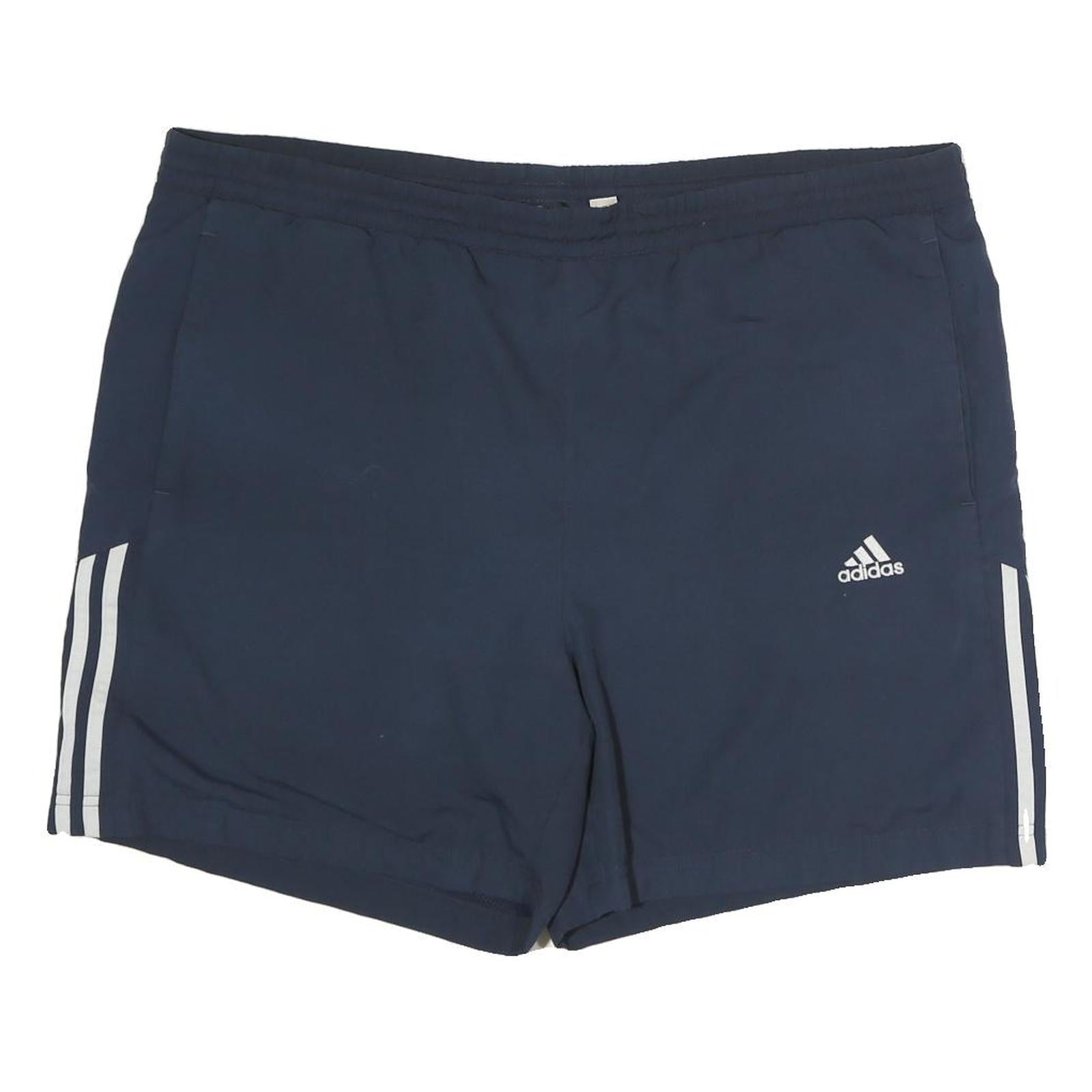 ADIDAS Mens Blue & White Casual Polyester Sports Shorts XL W44 Drawstring Refurbished - N/A refurbished available on Cerqular