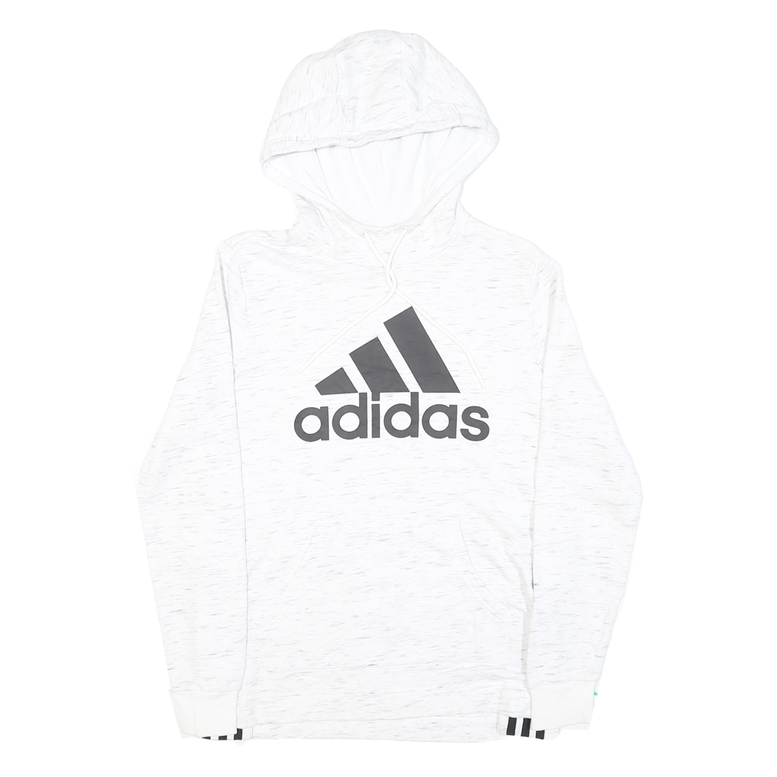 ADIDAS Mens White Hoodie XS Cotton Blend Pullover Lightweight Pocket Refurbished - N/A refurbished available on Cerqular