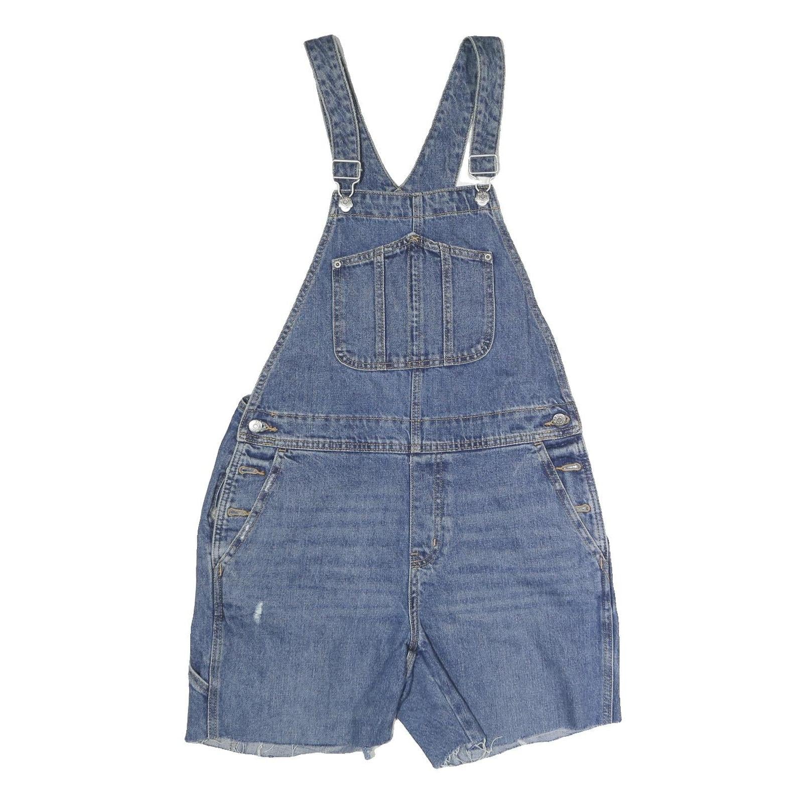 OLD NAVY Womens Blue Cotton Denim Dungarees Loose S W14 L37 Casual Summer Refurbished - N/A refurbished available on Cerqular