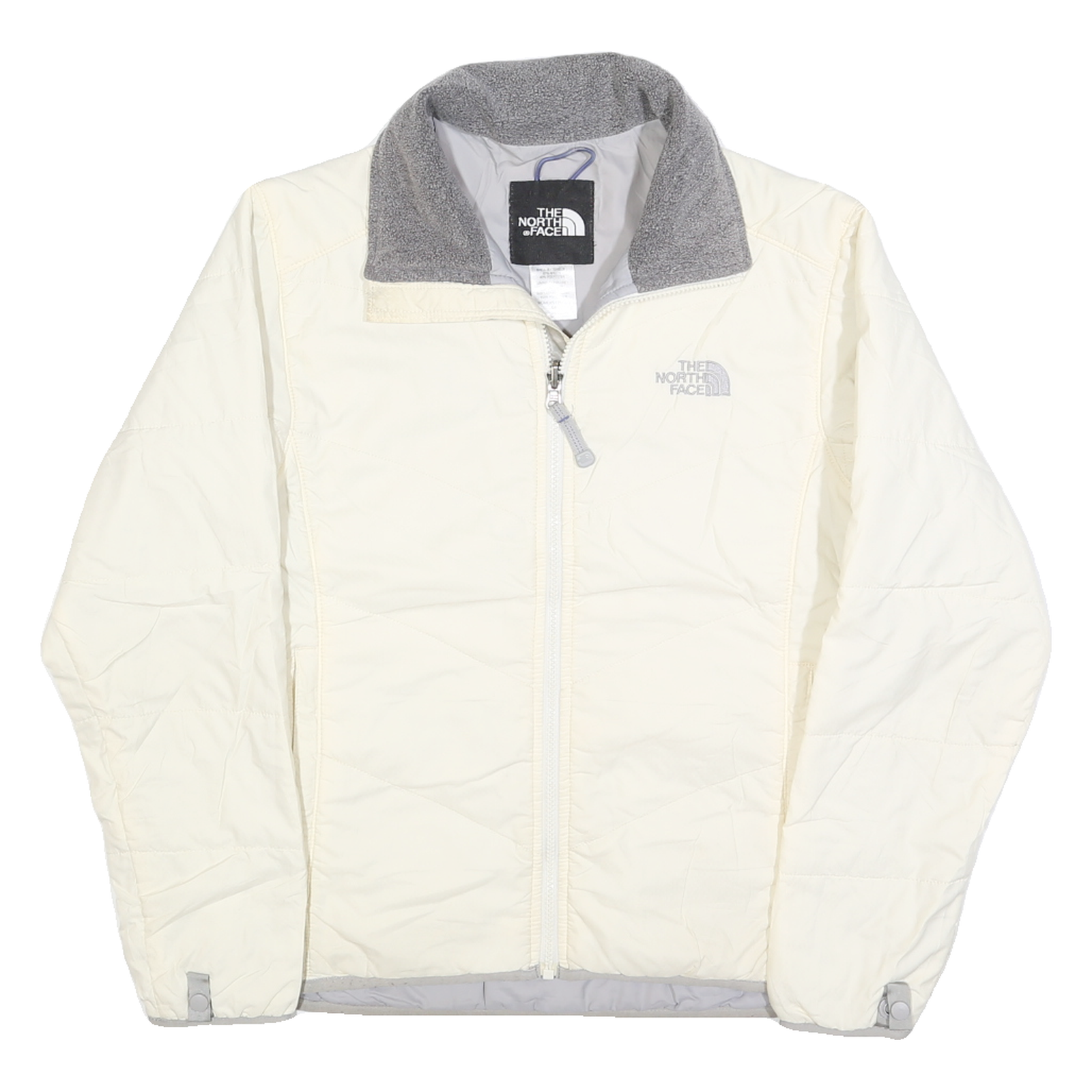 THE NORTH FACE Womens White Outdoor Jacket S Polyester Quilted Zip Warm Refurbished - N/A refurbished available on Cerqular