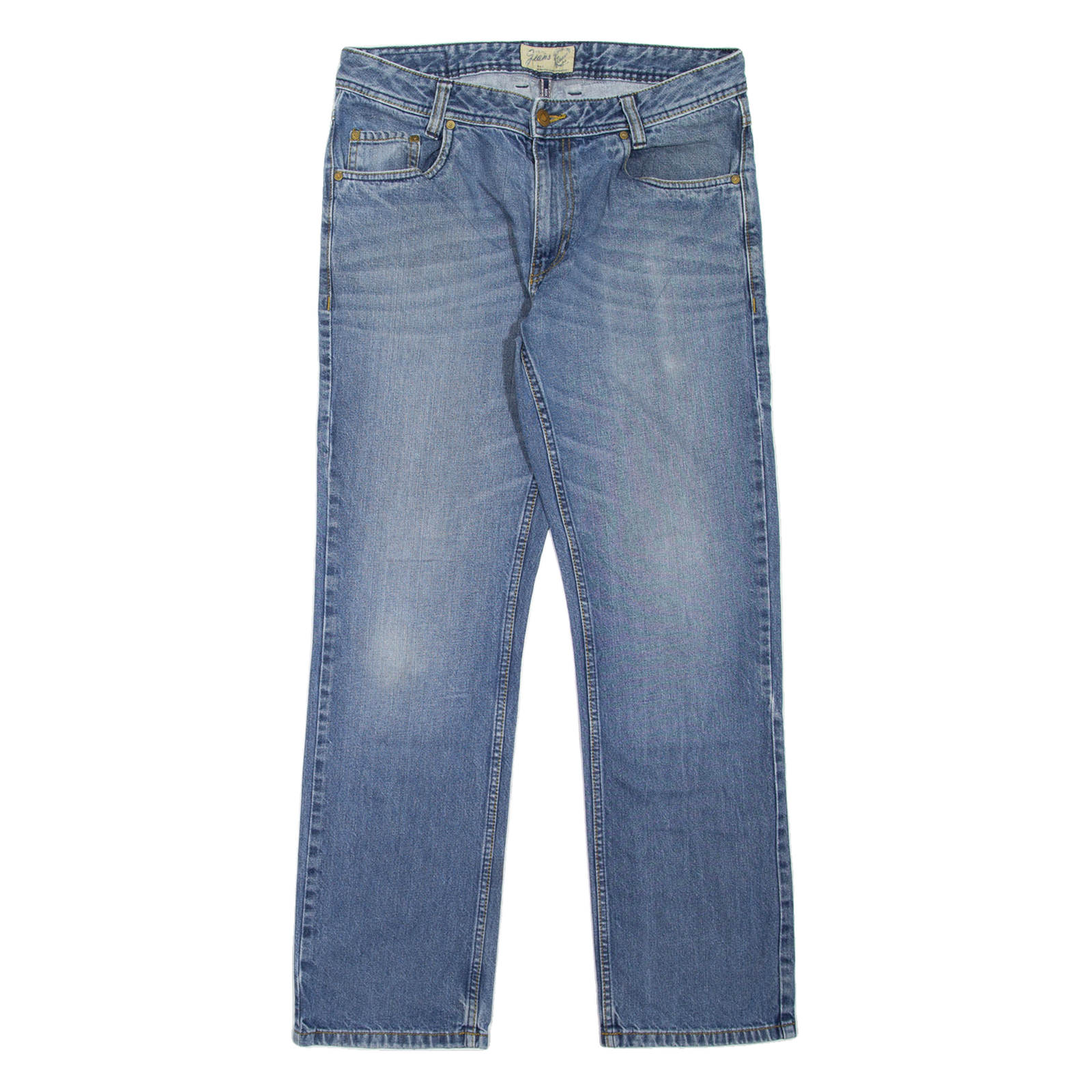 CHARLES VOGELE Mike Mens Jeans Blue Regular Straight Stone Wash W33 L30 Refurbished - N/A refurbished available on Cerqular