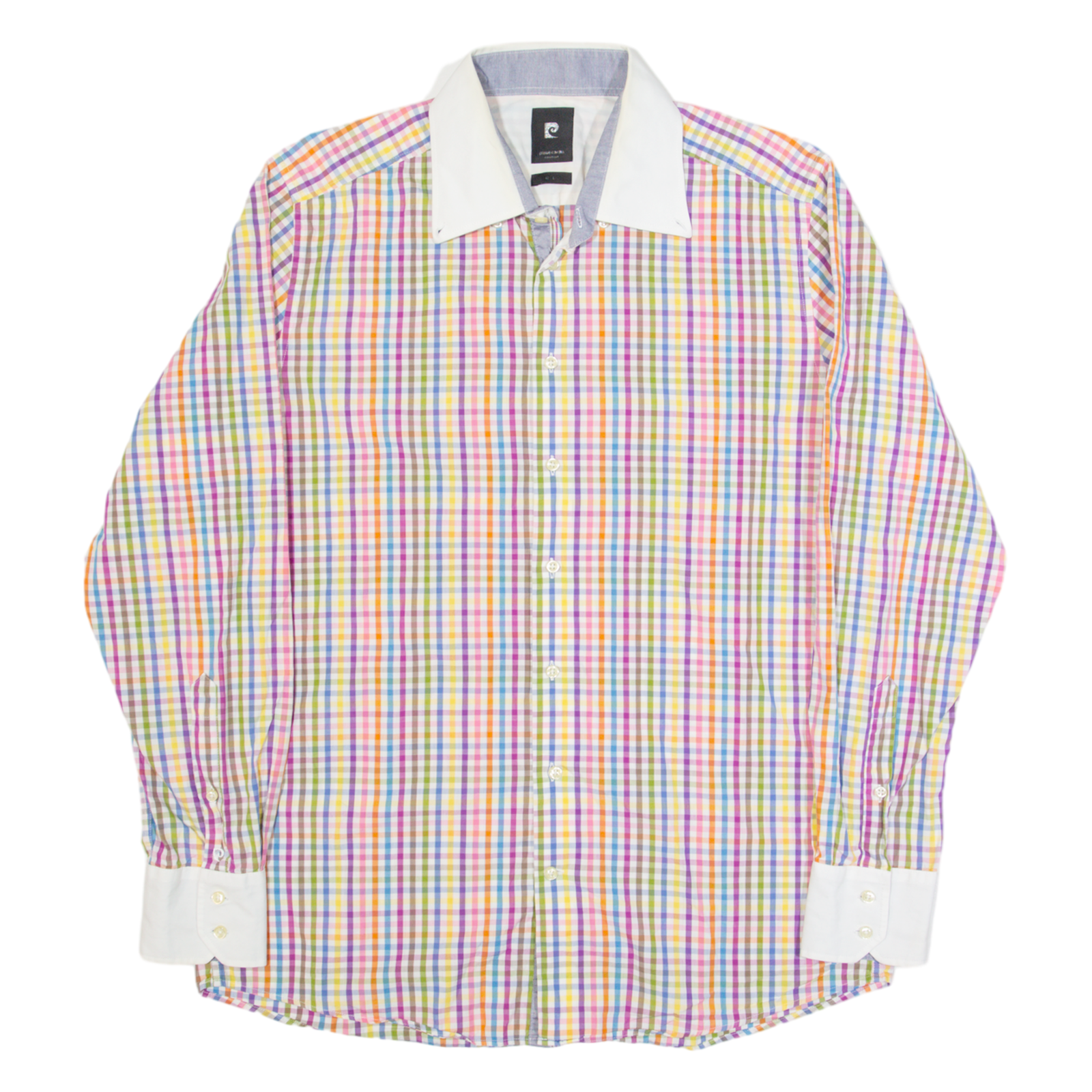 PIERRE CARDIN Mens Shirt Red Gingham Long Sleeve L Refurbished - N/A refurbished available on Cerqular
