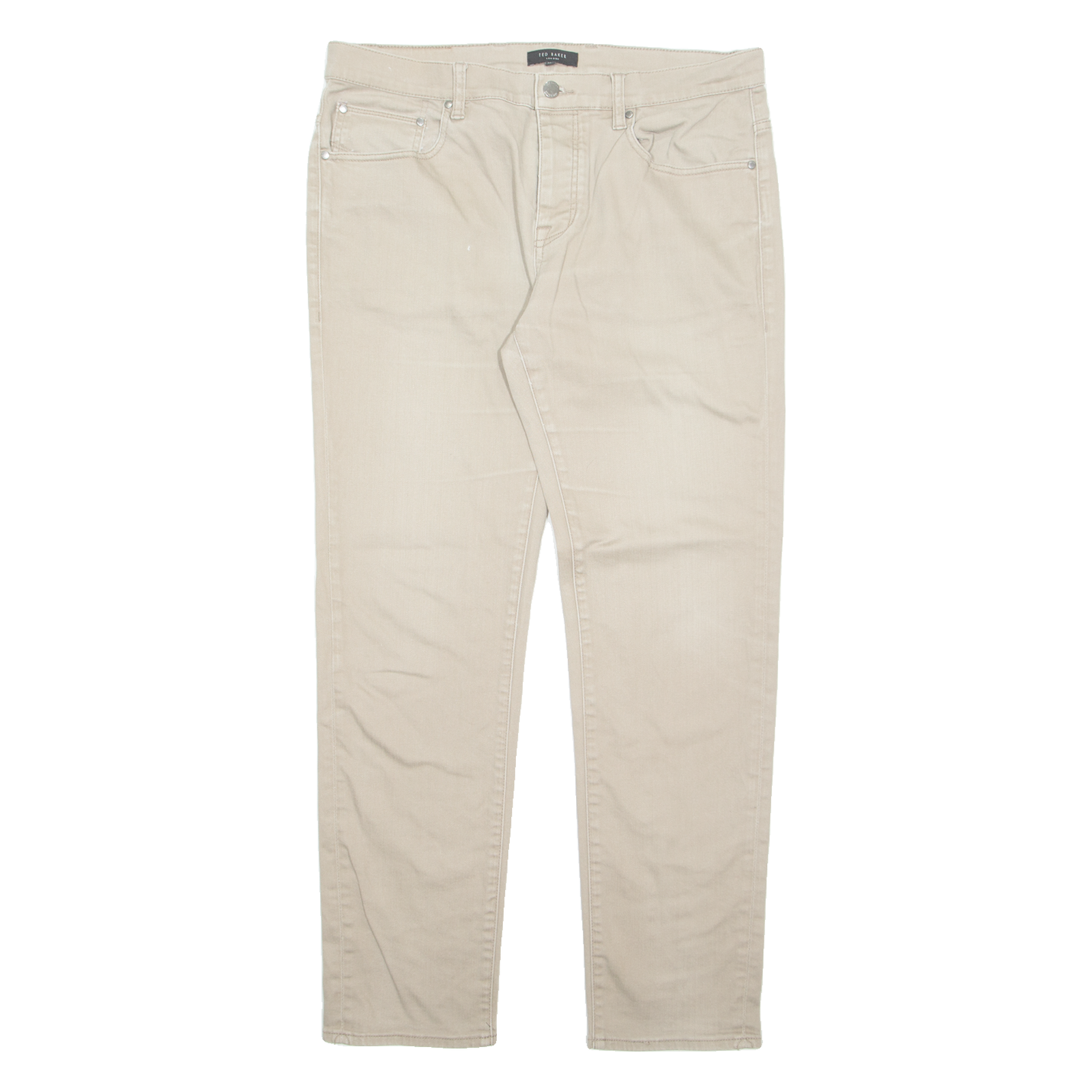 TED BAKER Mens Trousers Beige Regular Tapered W34 L30 Refurbished - N/A refurbished available on Cerqular
