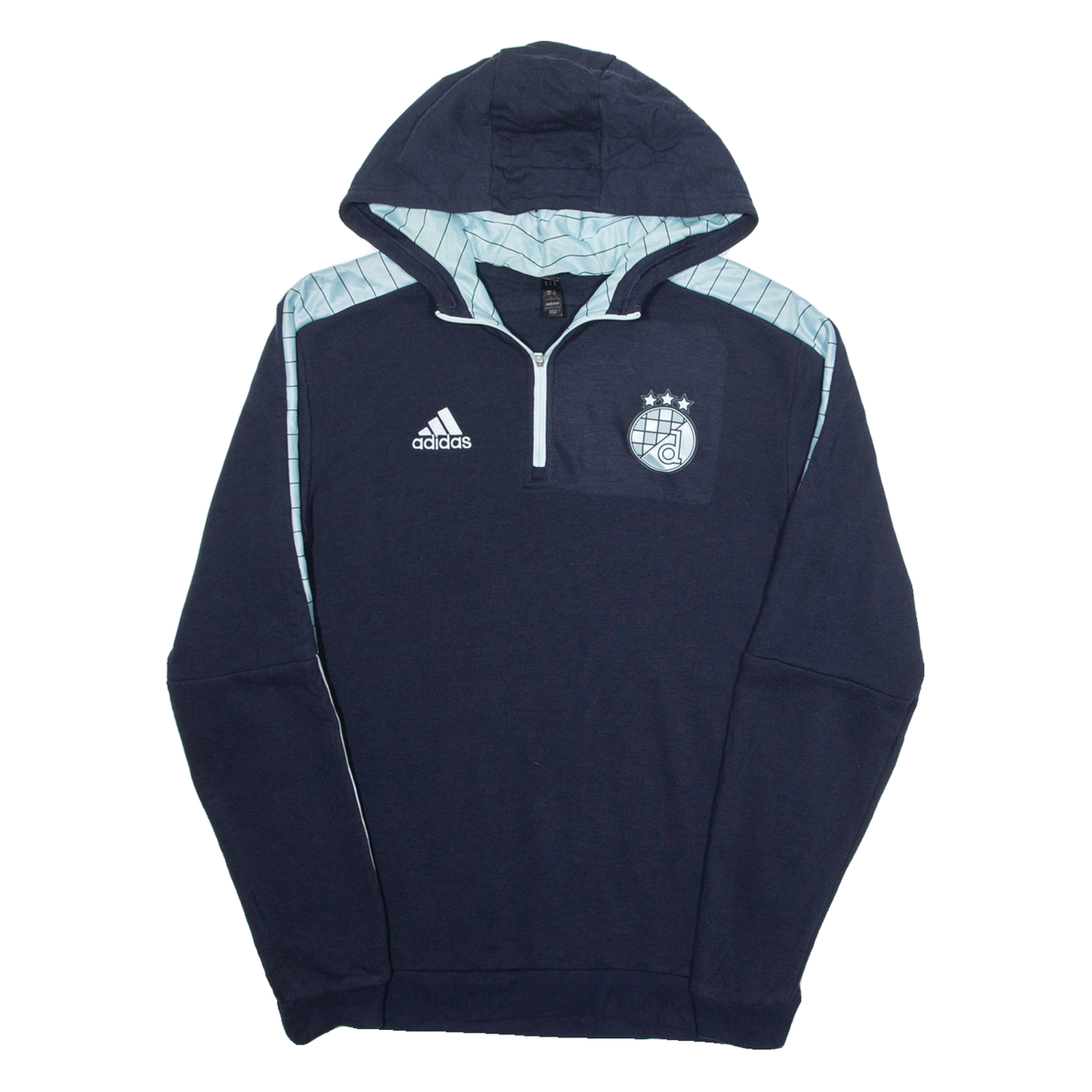 ADIDAS 1/4 Zip Mens Blue Hoodie S Refurbished - N/A refurbished available on Cerqular